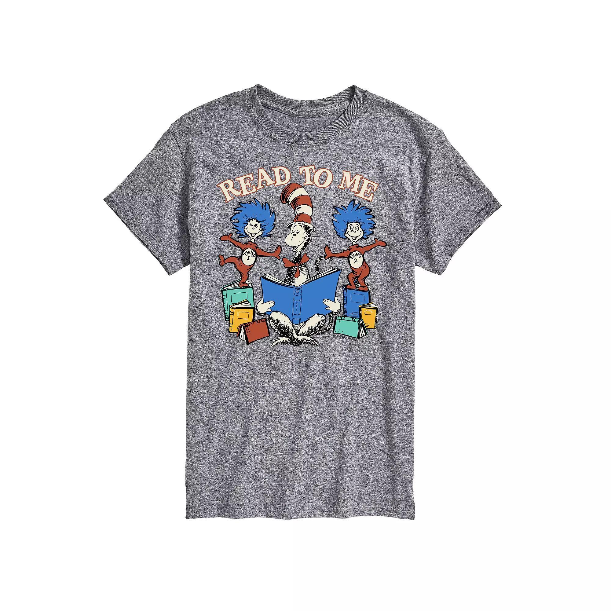 Big & Tall Dr Seuss Read To Me Tee, Men's, Size: 5XB, Gray Product Image