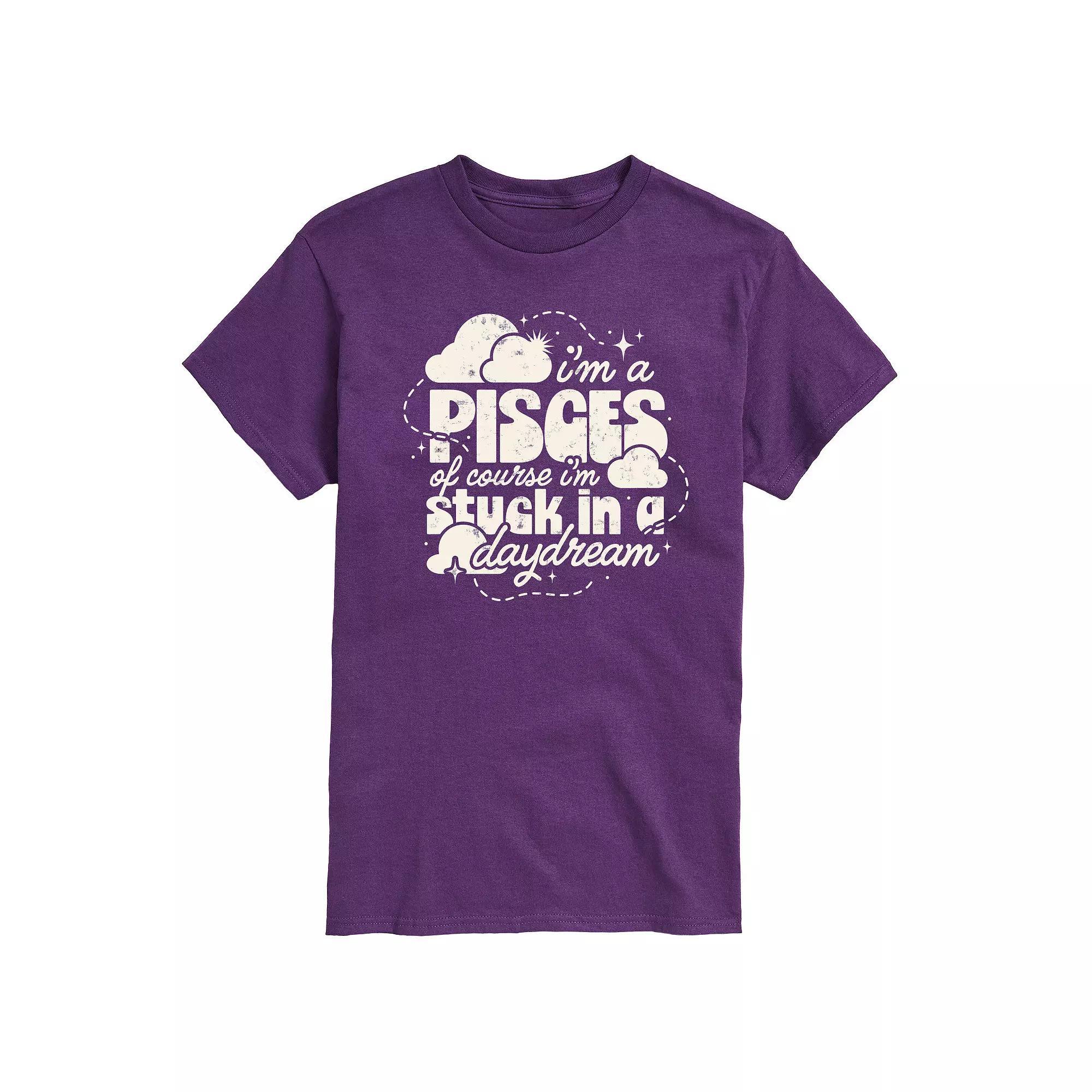 Men's I'm A Pisces Daydream Graphic Tee, Size: XXL, Purple Product Image