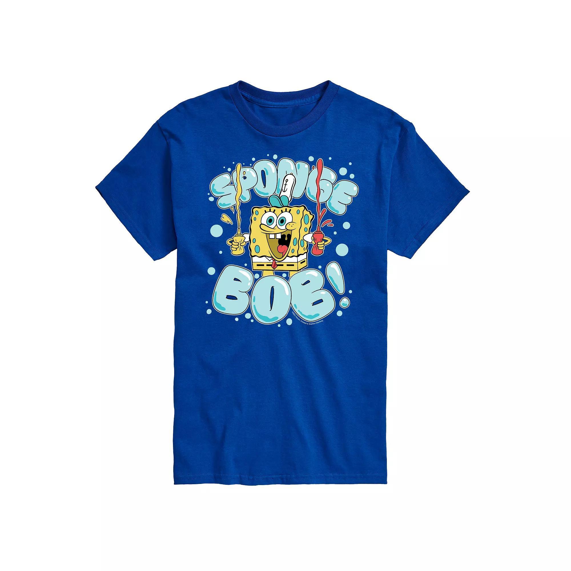 Big & Tall SpongeBob SquarePants Bubble Letter Graphic Tee, Men's,  Product Image
