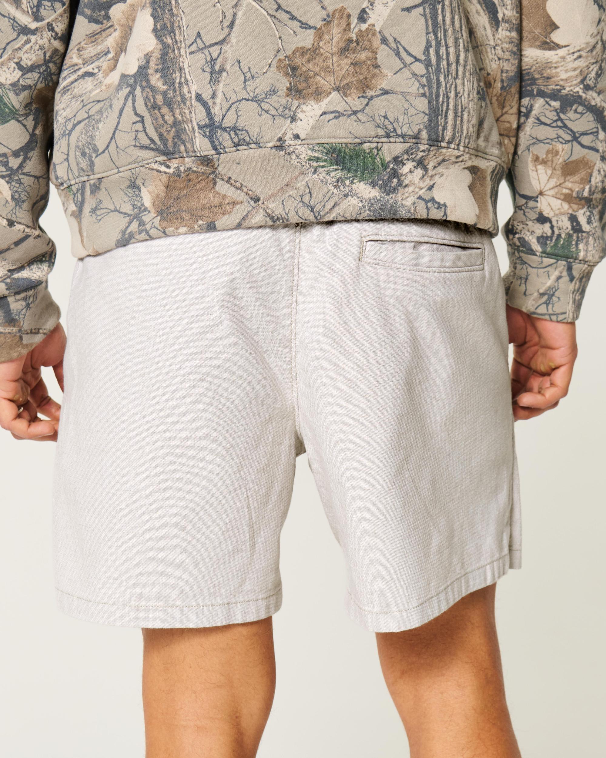 Mid-Thigh Twill Pull-On Shorts Product Image