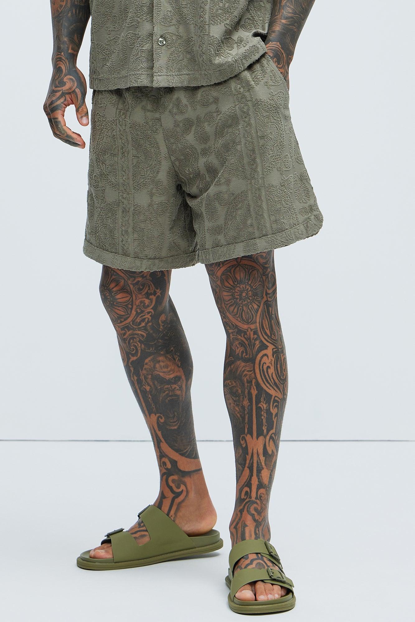 Link Textured Shorts - Olive Product Image