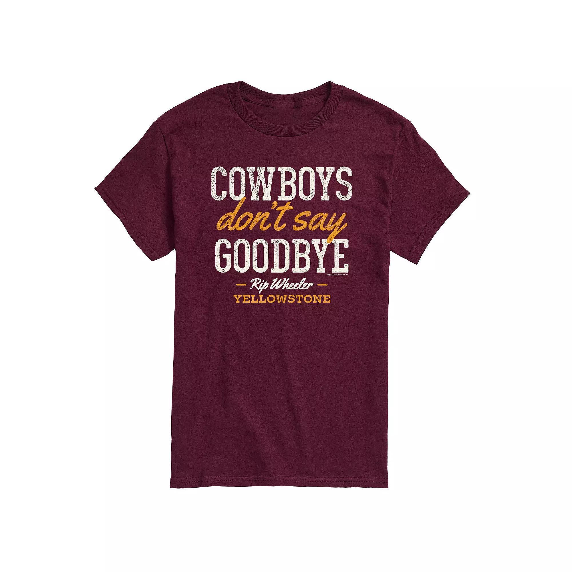 Men's Yellowstone Don't Say Goodbye Tee, Size: Large, Red Product Image