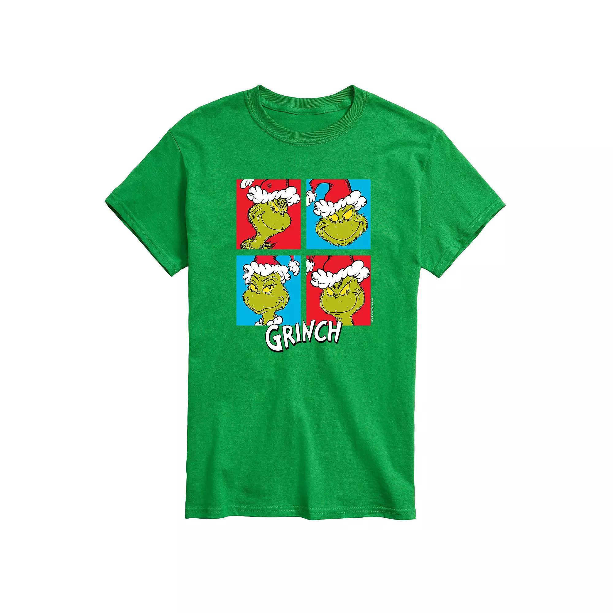 Men's Dr. Seuss Grinch Grid Tee,  Product Image