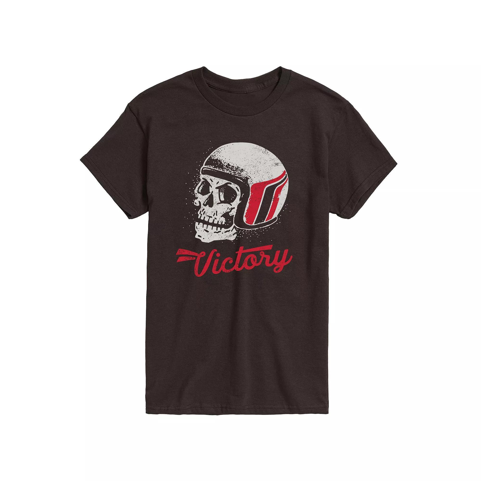 Men's Victory Skull Helmet Tee, Size: Large, Brown Product Image