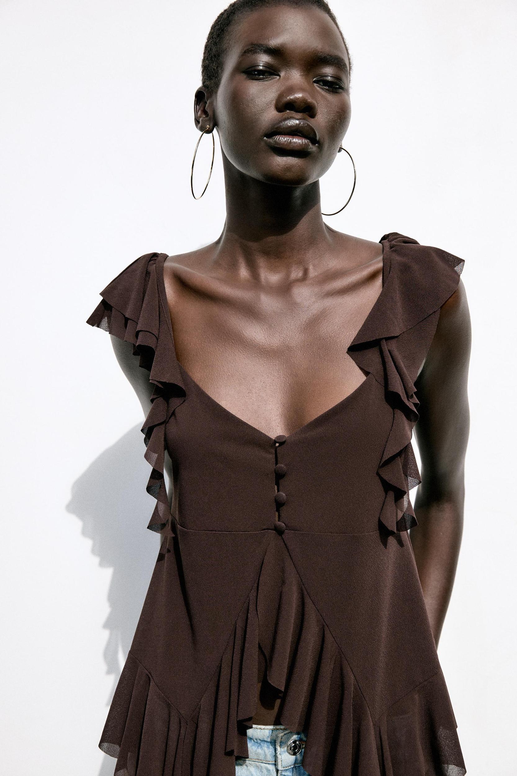 RUFFLED STRAPPY TOP Product Image