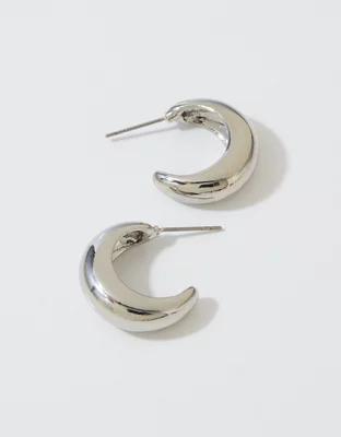 Aerie Shiny Gold Hoop Earrings Product Image