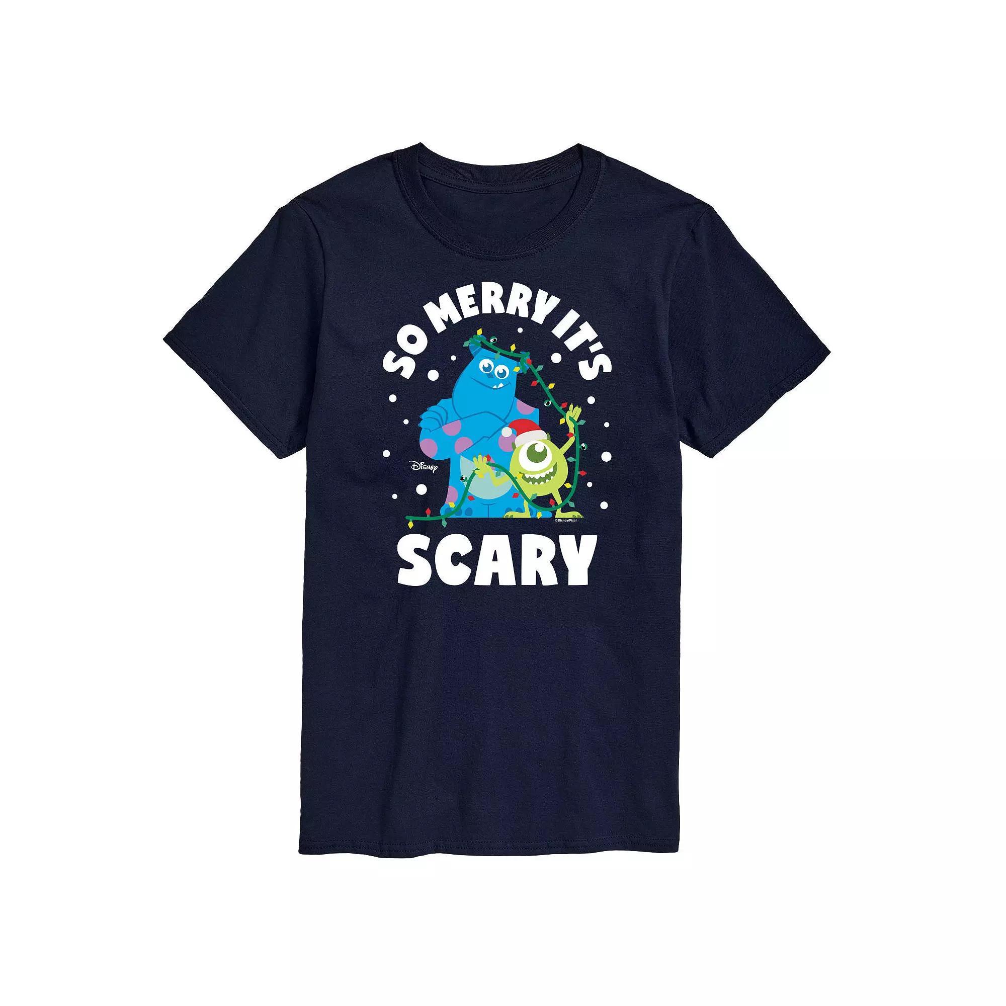 Disney / Pixar's Monsters Inc Big & Tall So Merry It's Scary Graphic Tee, Men's, Size: 3XB, Blue Product Image