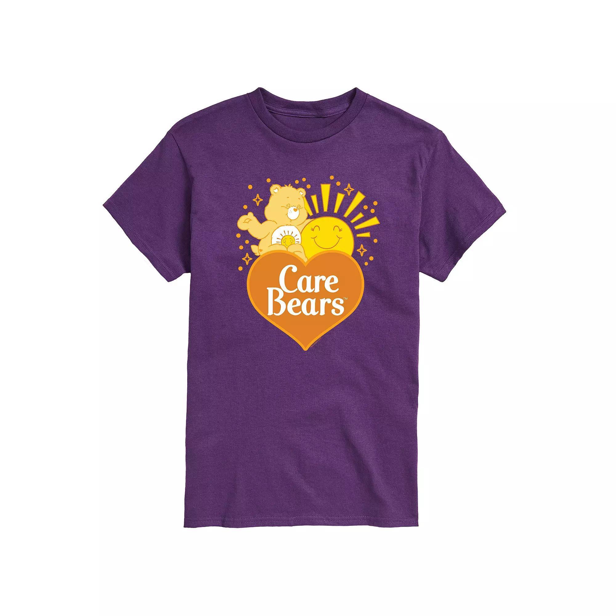 Men's Care Bears Funshine Logo Graphic Tee, Size: Large, Purple Product Image