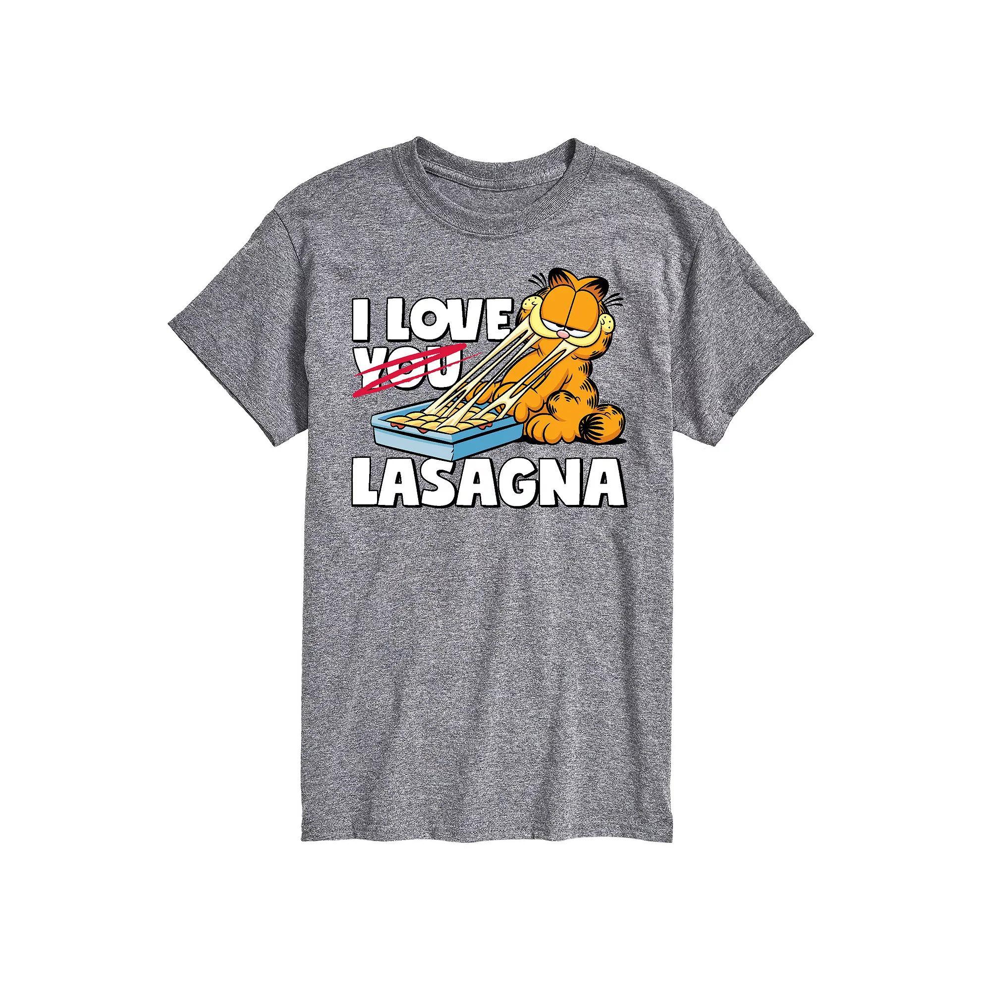 Big & Tall Garfield I Love Lasagna Tee, Men's,  Product Image