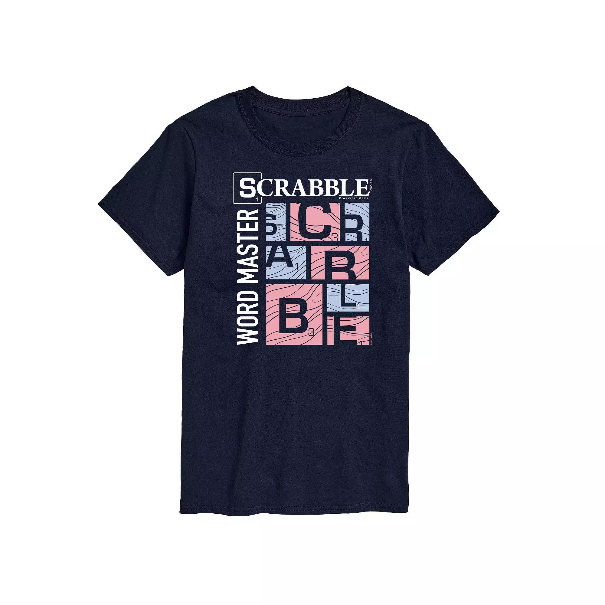 Men's Scrabble Word Master Graphic Tee by Hasbro, Size: XS, Black Product Image