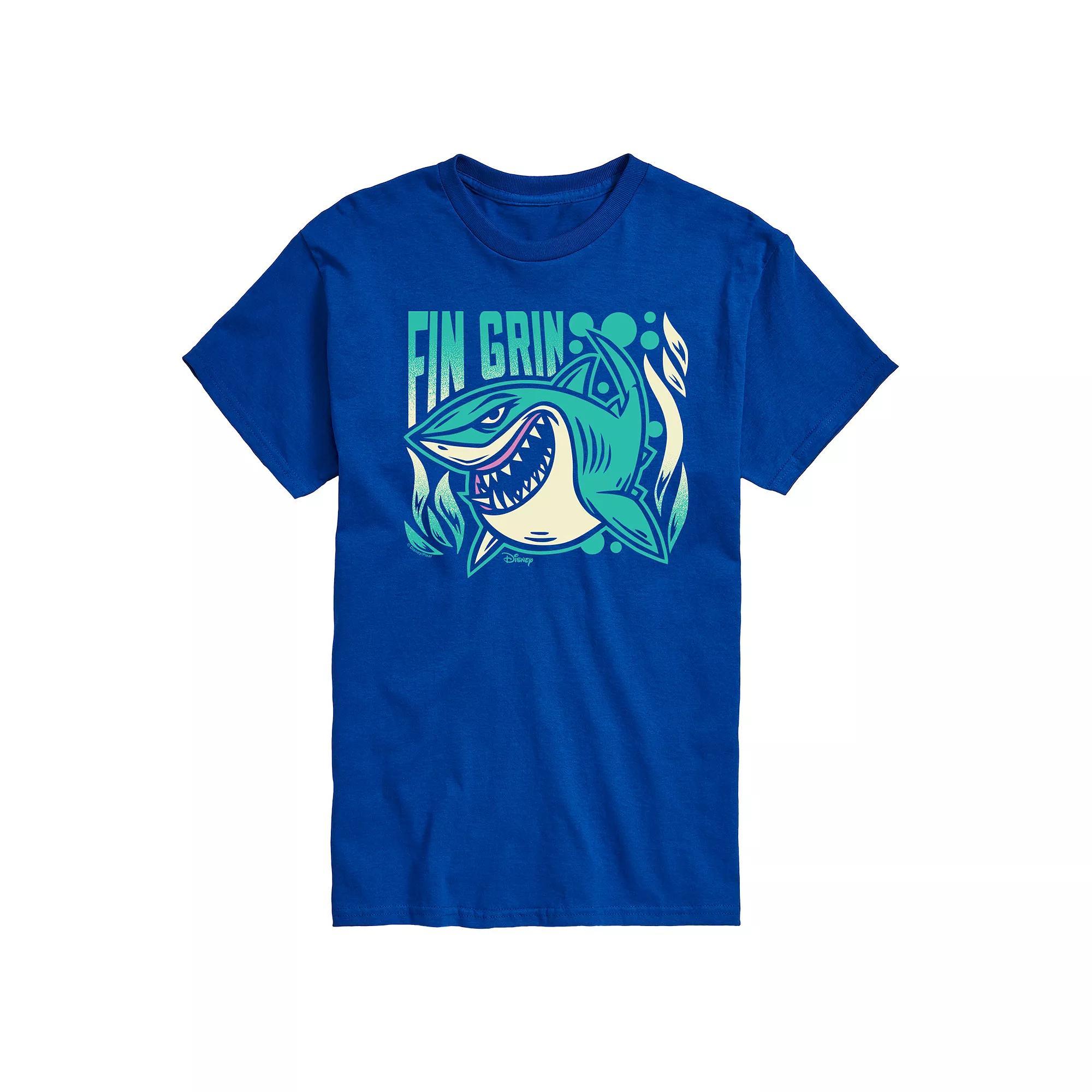 Disney / Pixar's Finding Nemo Men's Fin Grin Graphic Tee, Size: XXL, Blue Product Image