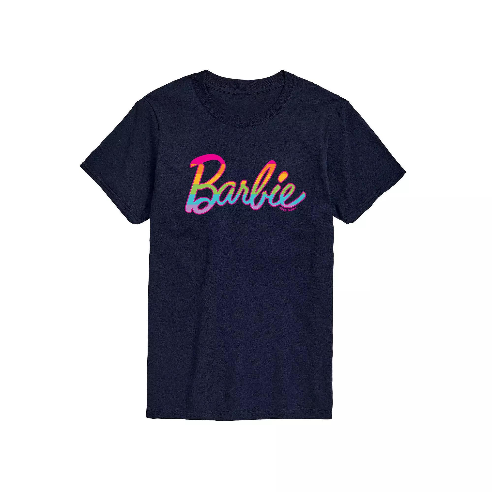 Big & Tall Barbie® Pride Rainbow Graphic Tee, Men's, Size: Large Tall, Blue Product Image