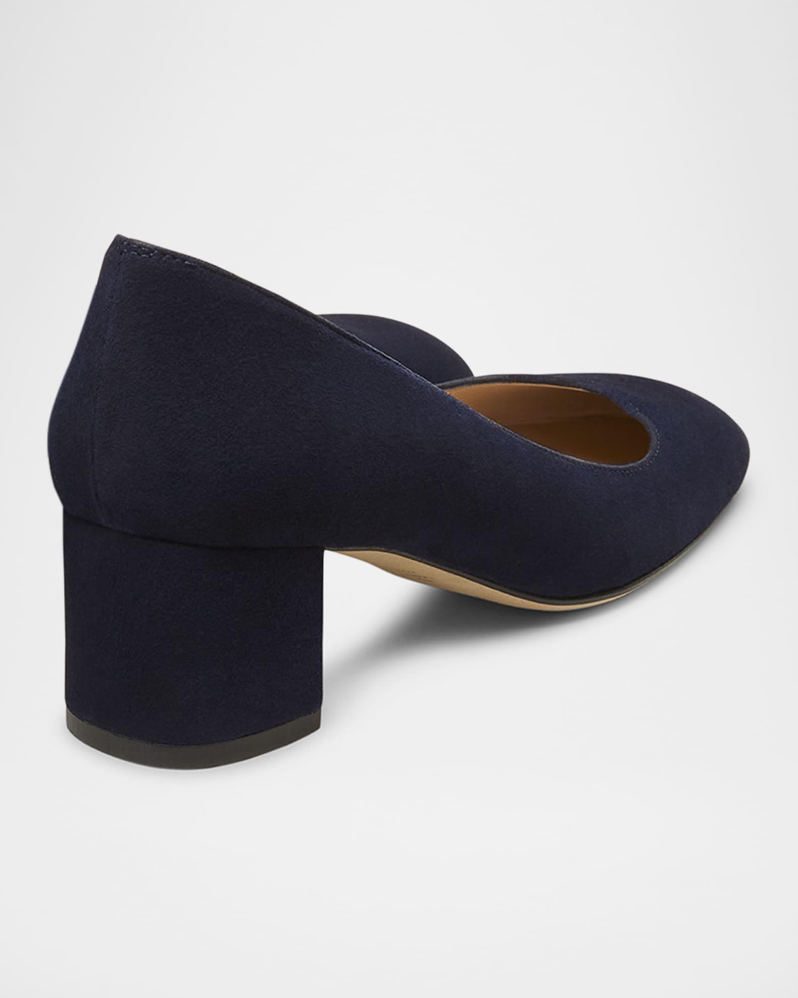 Maeve Suede Block-Heel Pumps Product Image