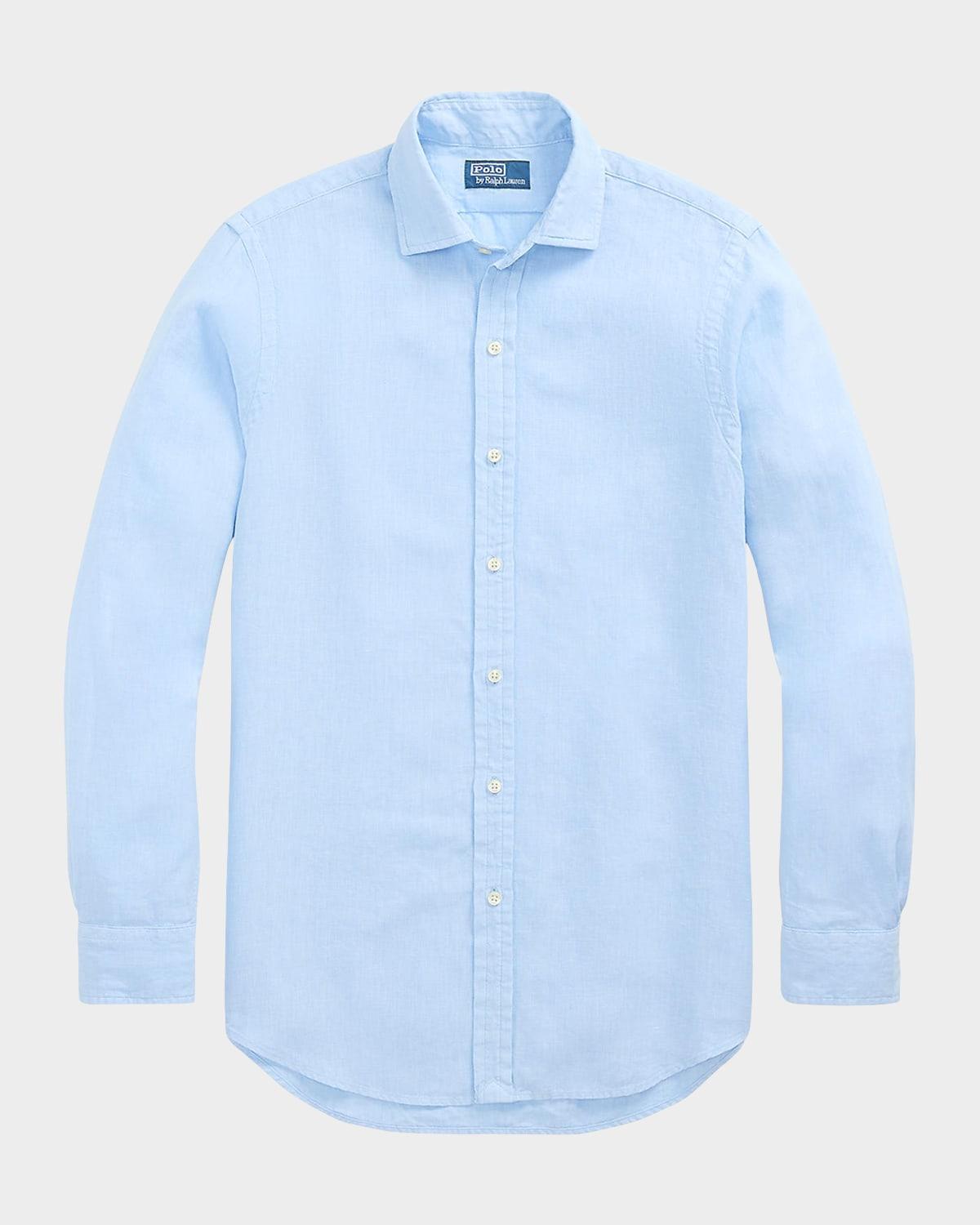 Mens Classic-Fit Linen Shirt Product Image