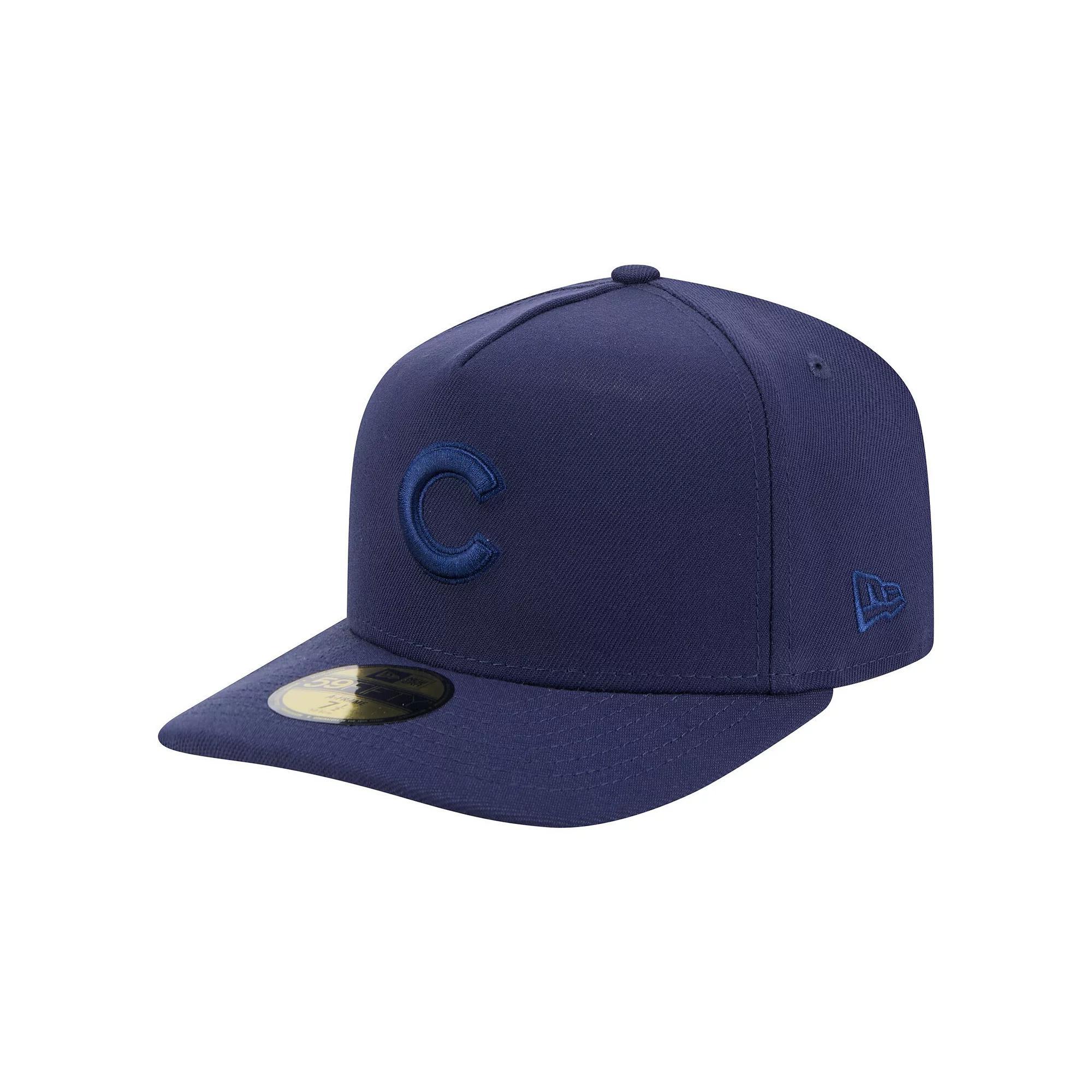 Men's New Era Navy Milwaukee Brewers Color Pack A-Frame 59FIFTY Fitted Hat,  Product Image