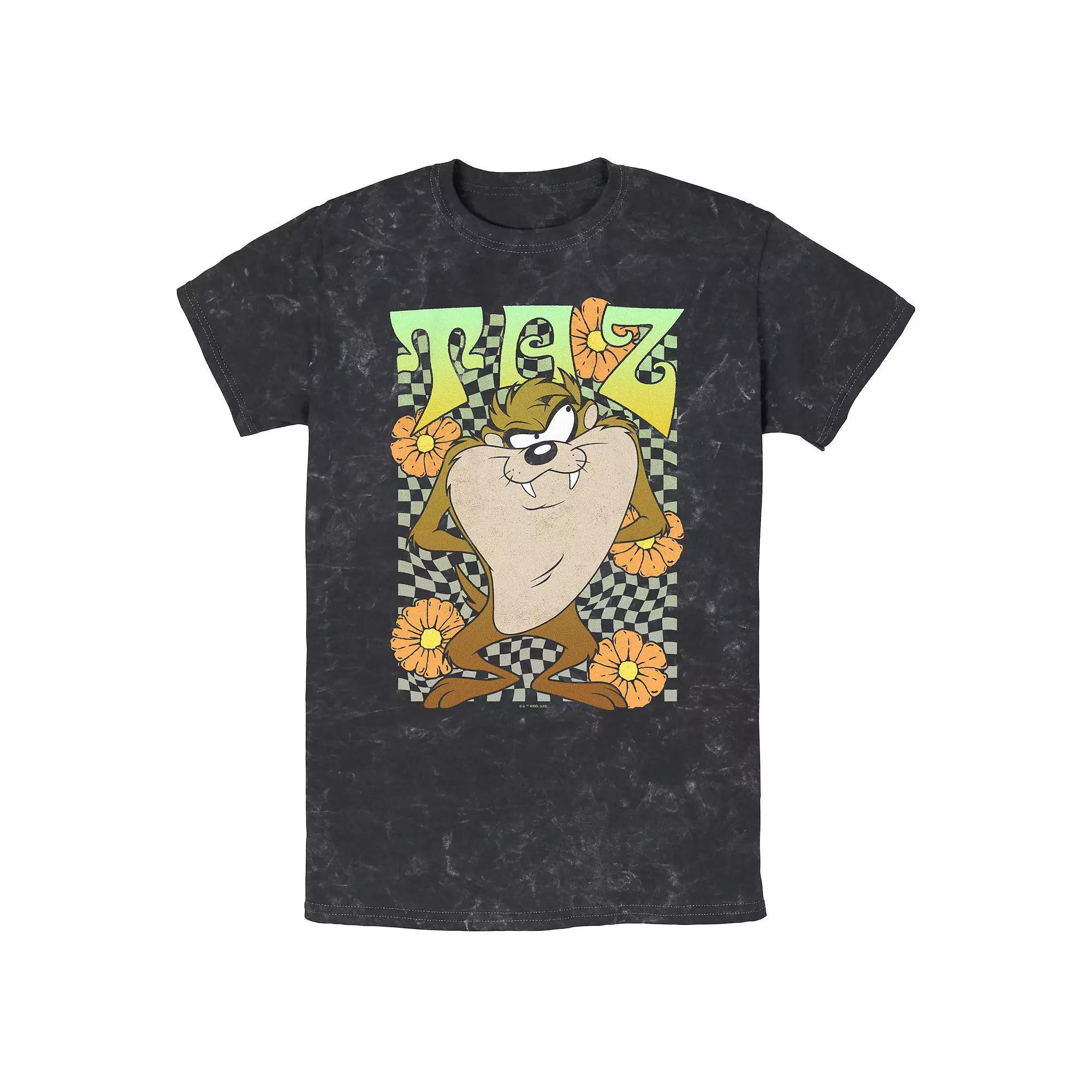 Men's Looney Tunes Springtime Taz Mineral Wash Graphic Tee,  Product Image