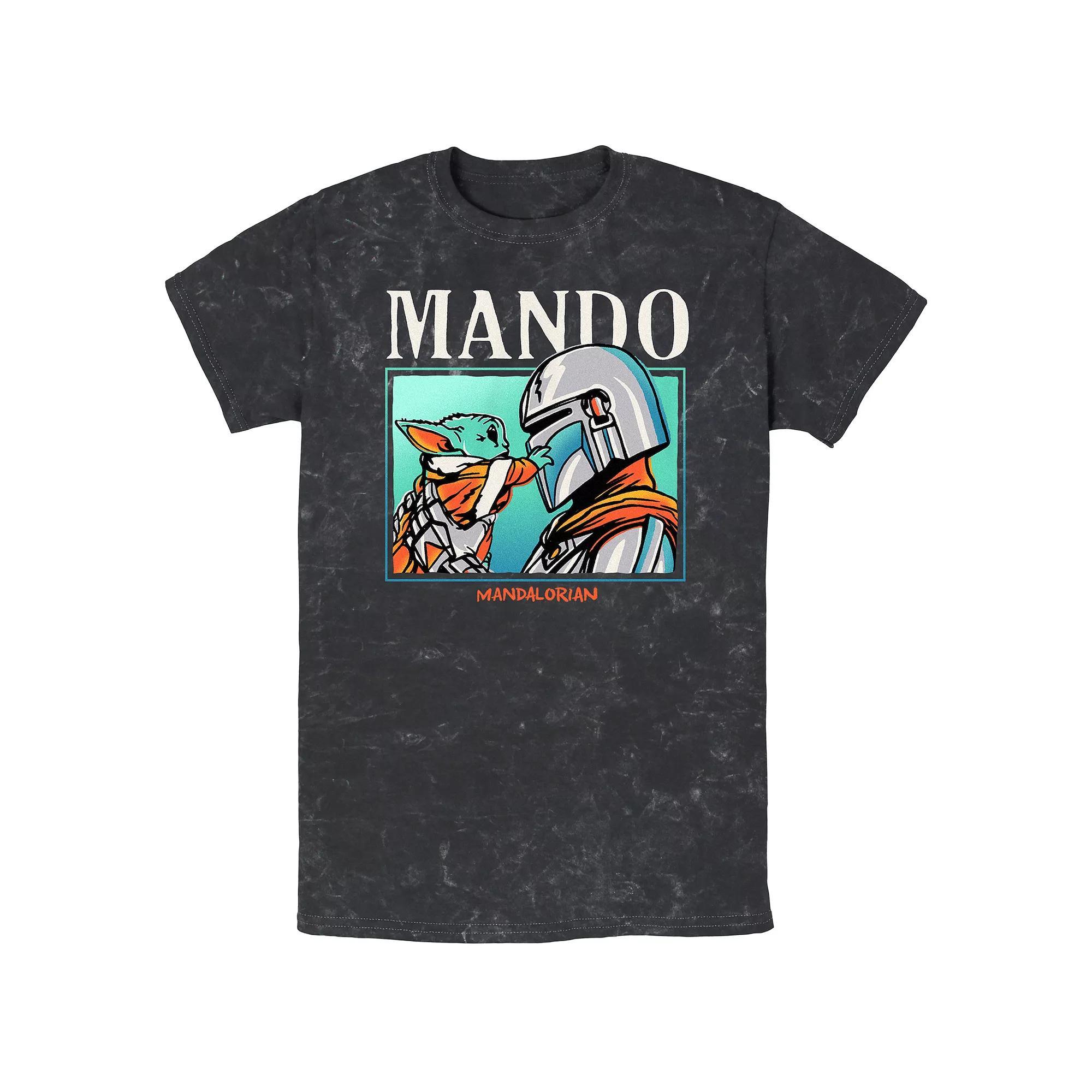 Men's Star Wars The Mandalorian Found You Bombard Wash Graphic Tee, Size: XL, Black Product Image