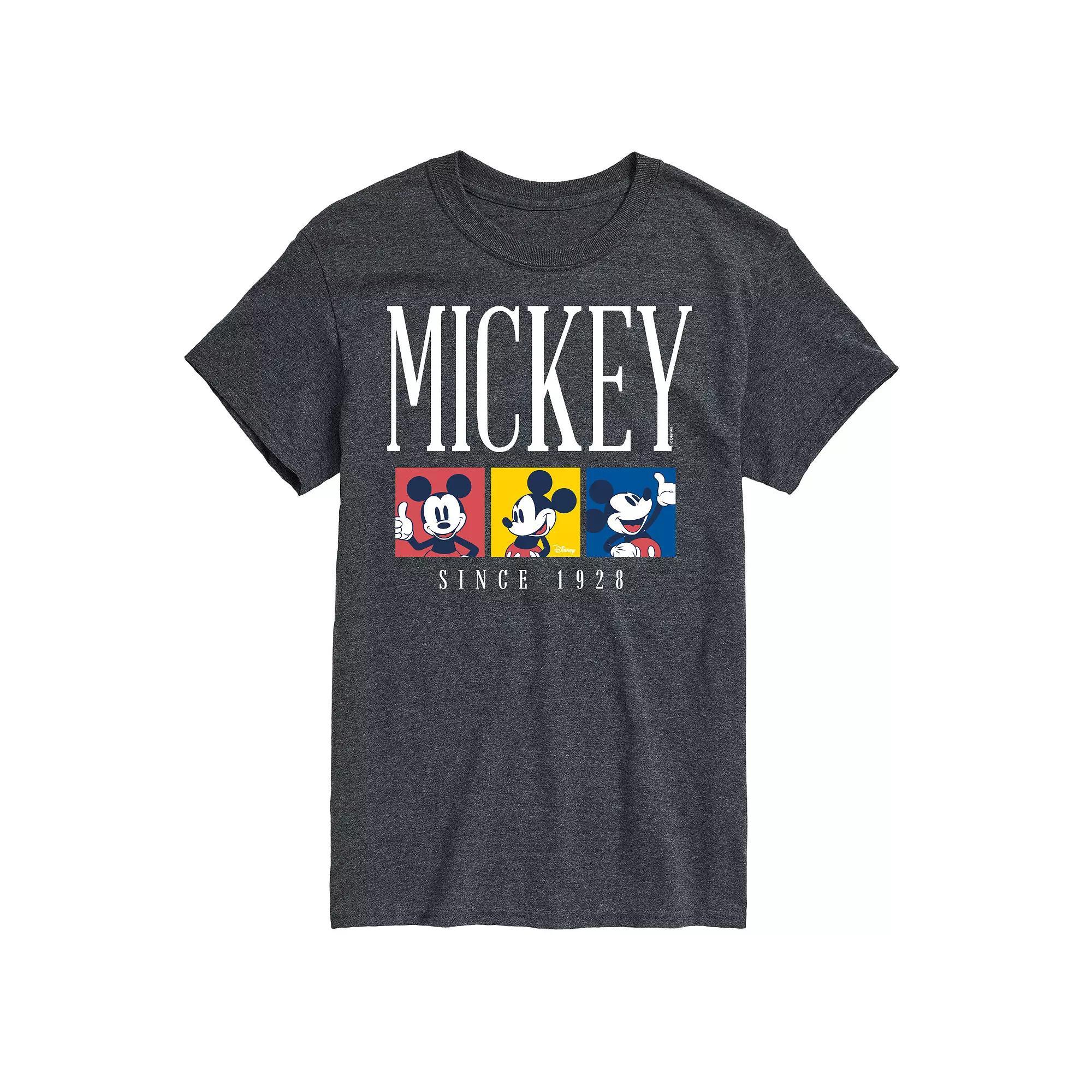 Disney's Mickey Mouse Big & Tall Color Block Graphic Tee, Men's, Size: 3XB, Gray Product Image