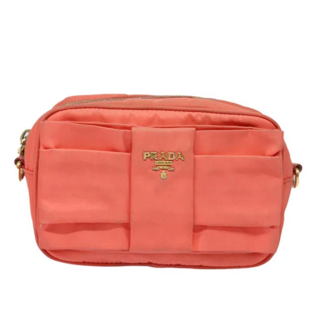 Ribbon Orange Synthetic Shoulder Bag () Product Image