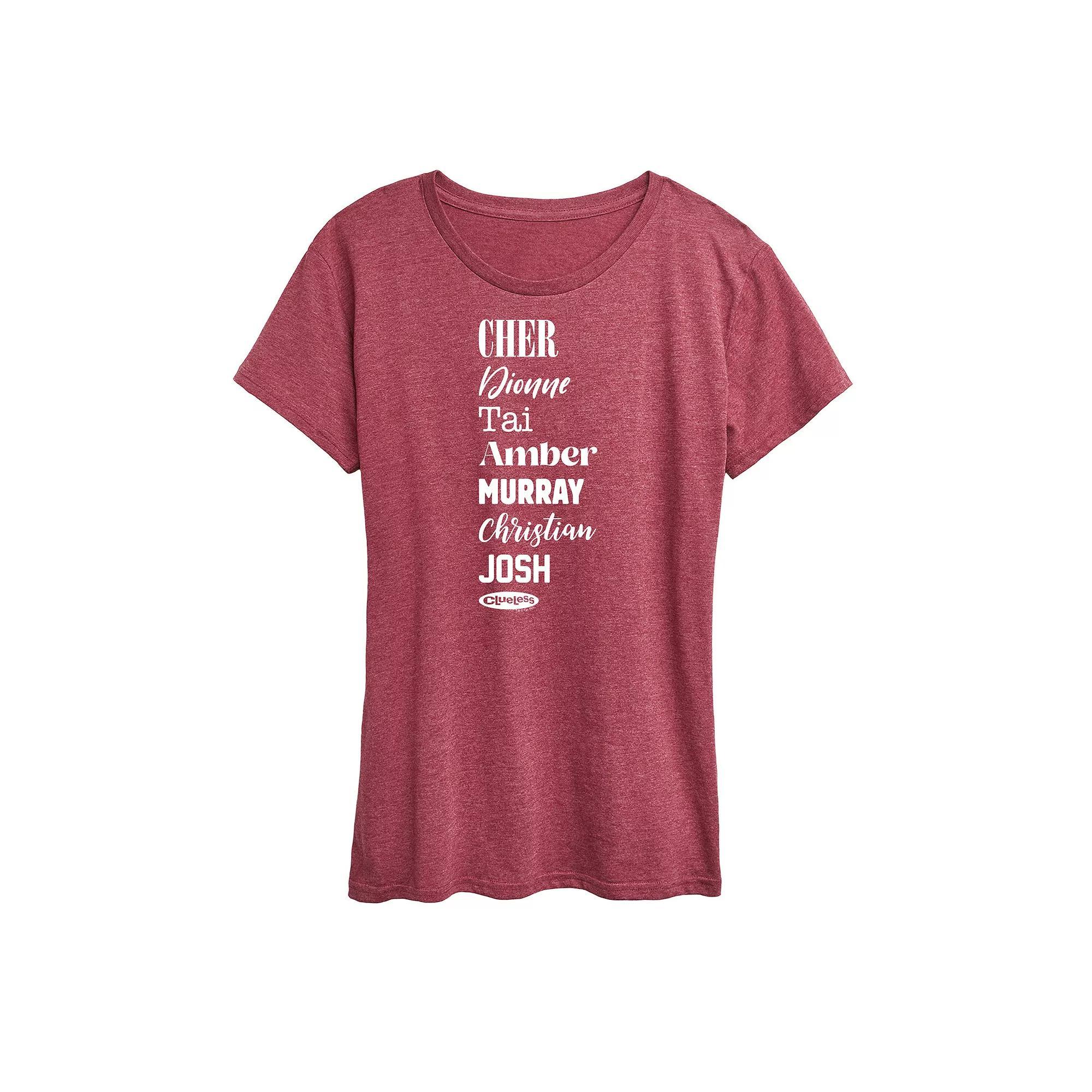 Women's Clueless Name Stack Graphic Tee, Girl's,  Product Image