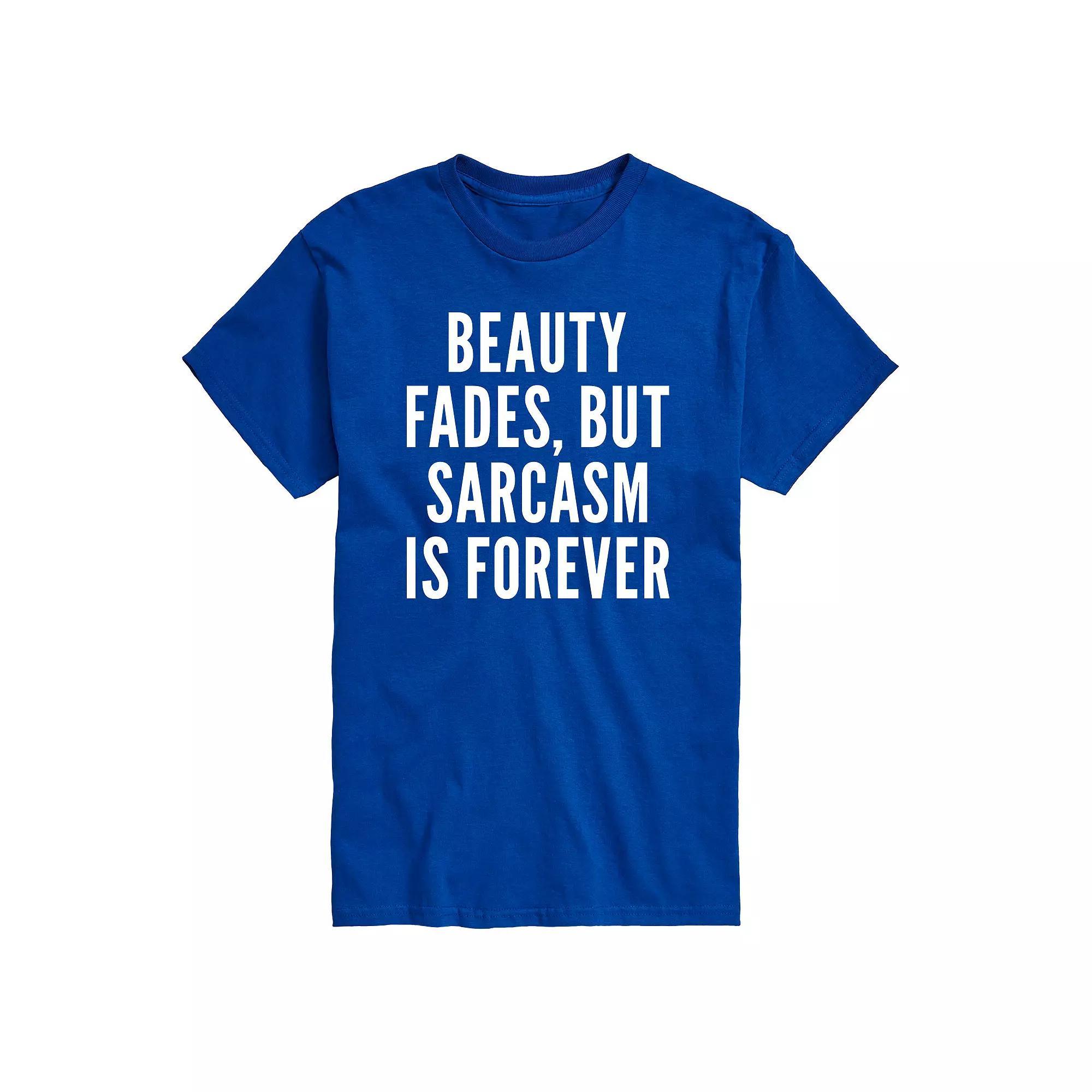 Big & Tall Beauty Fades But Sarcasm Is Forever Graphic Tee, Men's, Size: 5XB, Blue Product Image