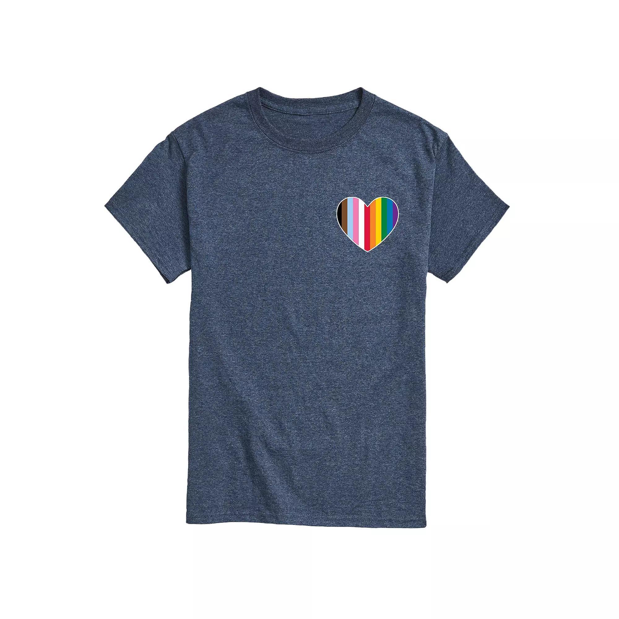 Men's LGBTQ Flag Heart Tee,  Product Image