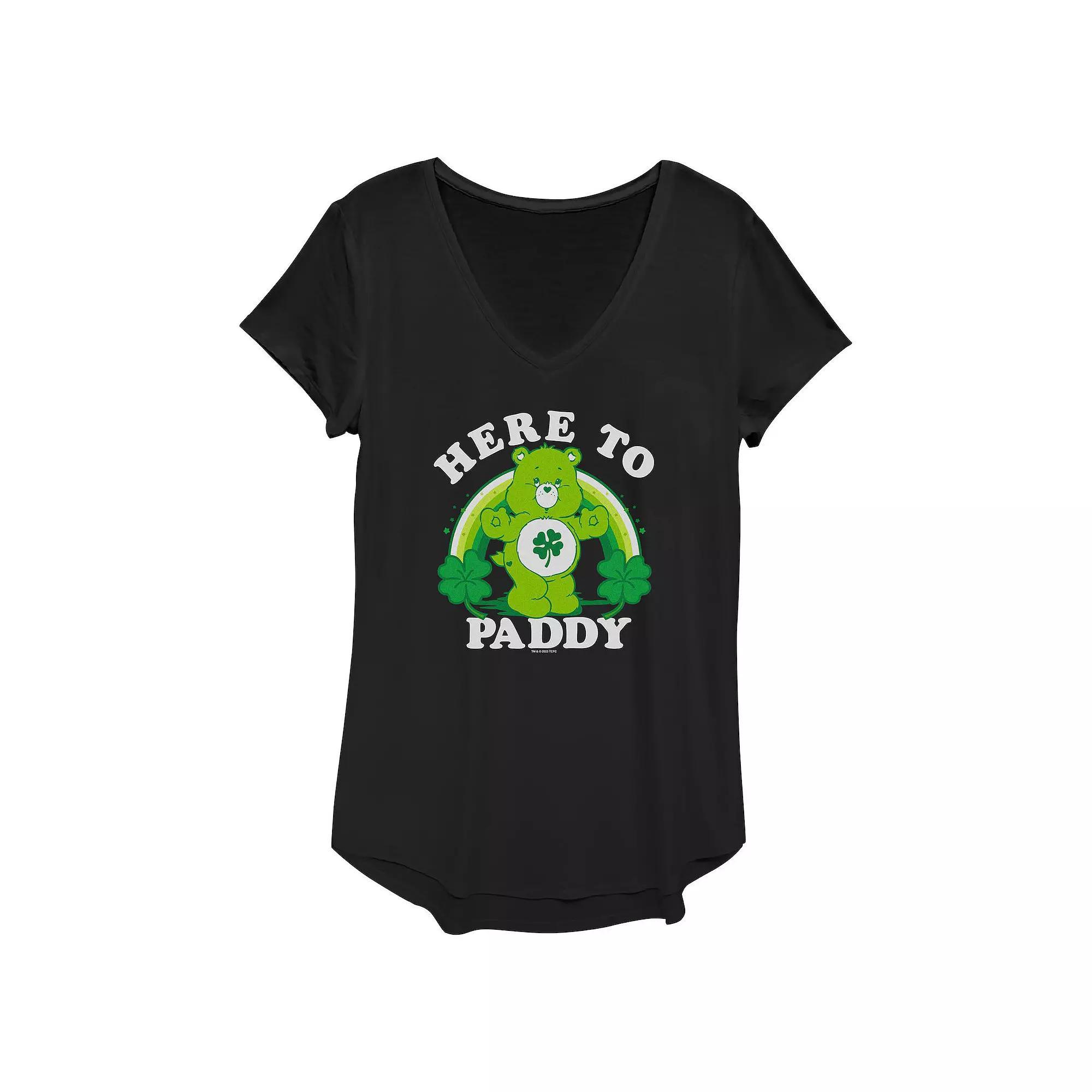 Women's Care Bears Good Luck Bear Here To Paddy Graphic Tee,  Product Image