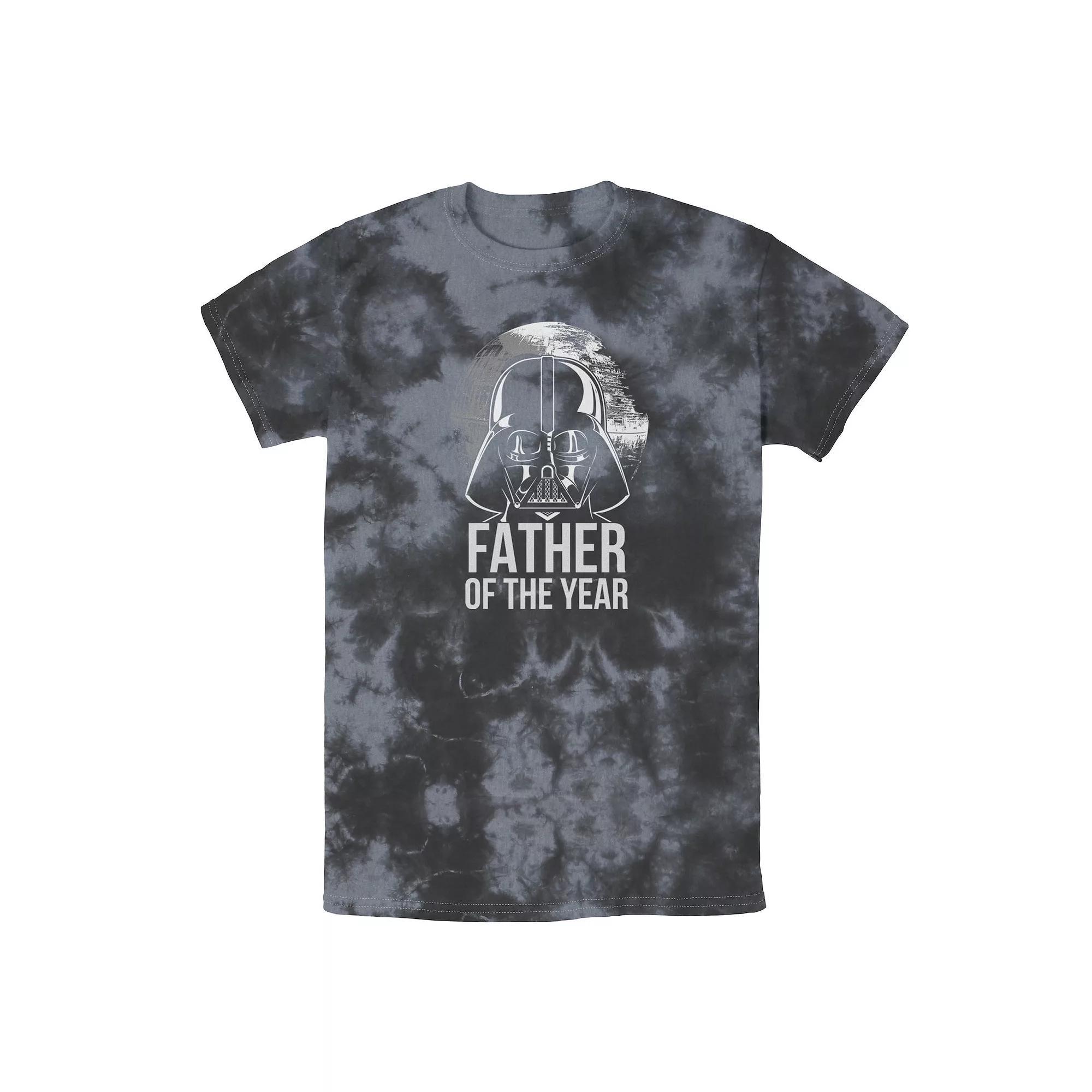 Men's Star Wars Vader Father Of The Year Dad Tee, Boy's, Size: Medium, Black Grey Product Image