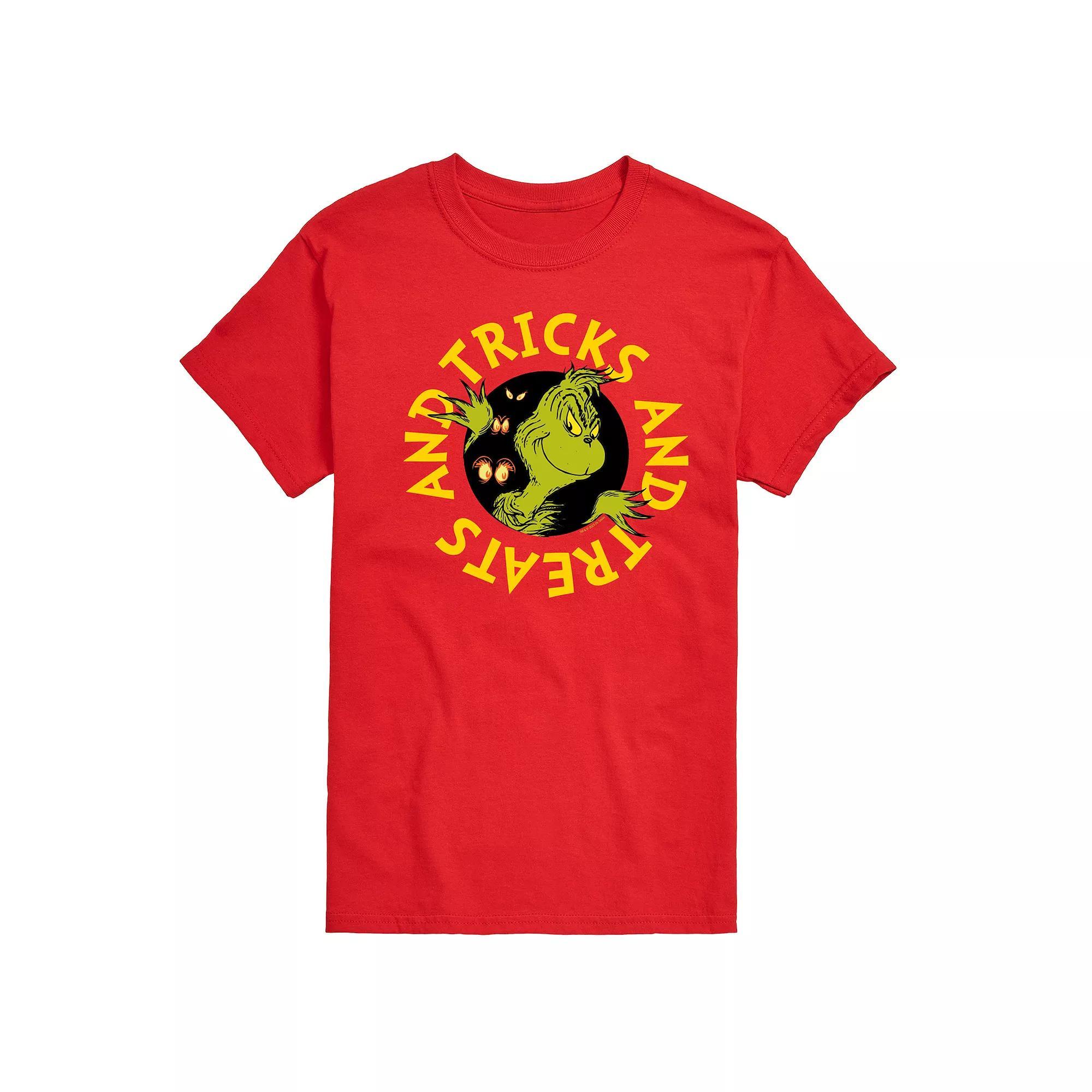 Men's Dr. Seuss Grinch Tricks And Treats Graphic Tee, Size: Large, Red Product Image