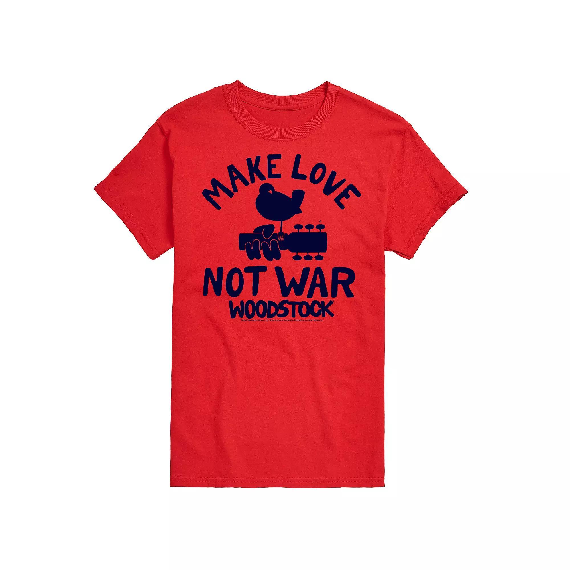 Men's Woodstock Make Love Not War Graphic Tee,  Product Image