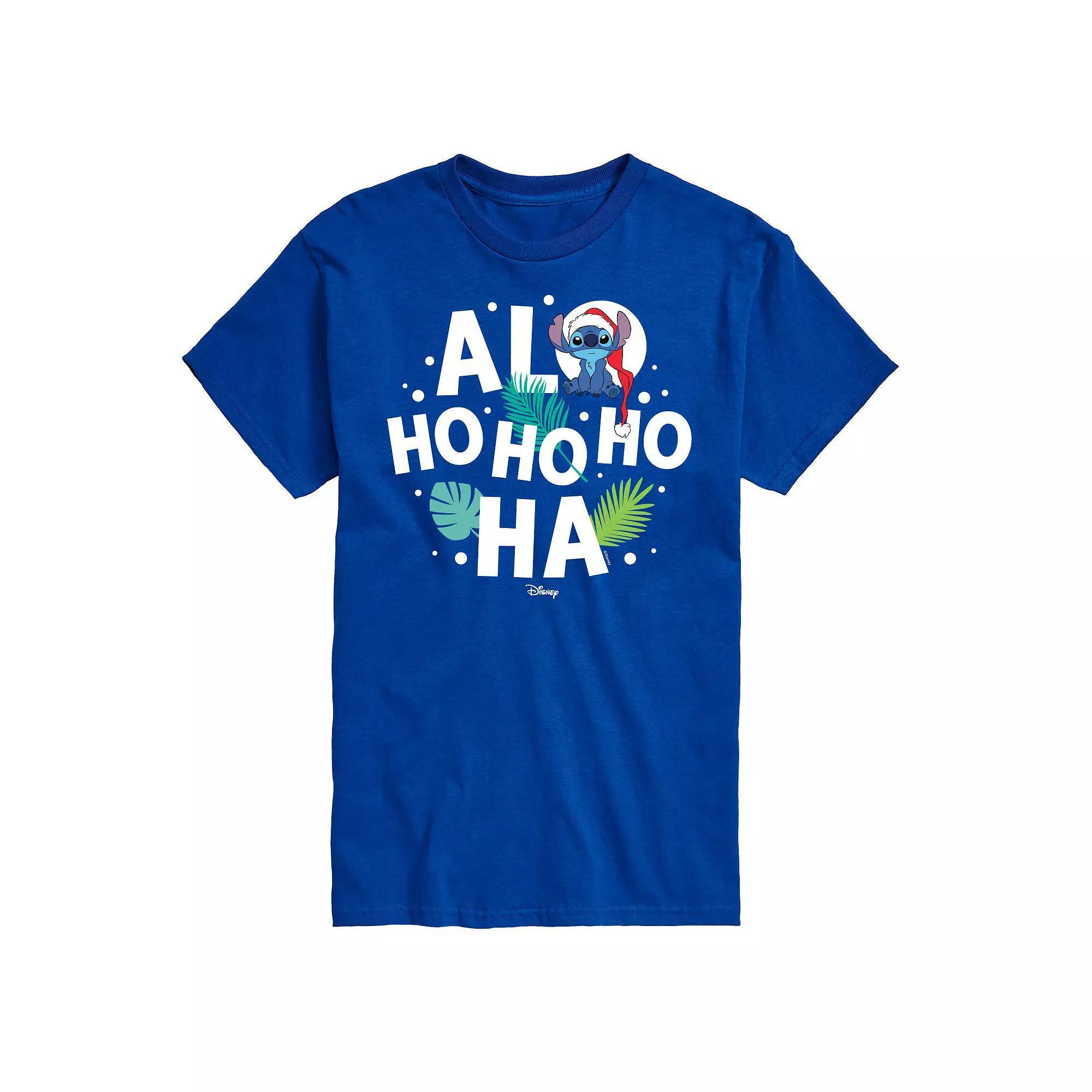 Disney's Lilo & Stitch Men's Alo Ho Ho Ha Graphic Tee, Size: XXL, Blue Product Image