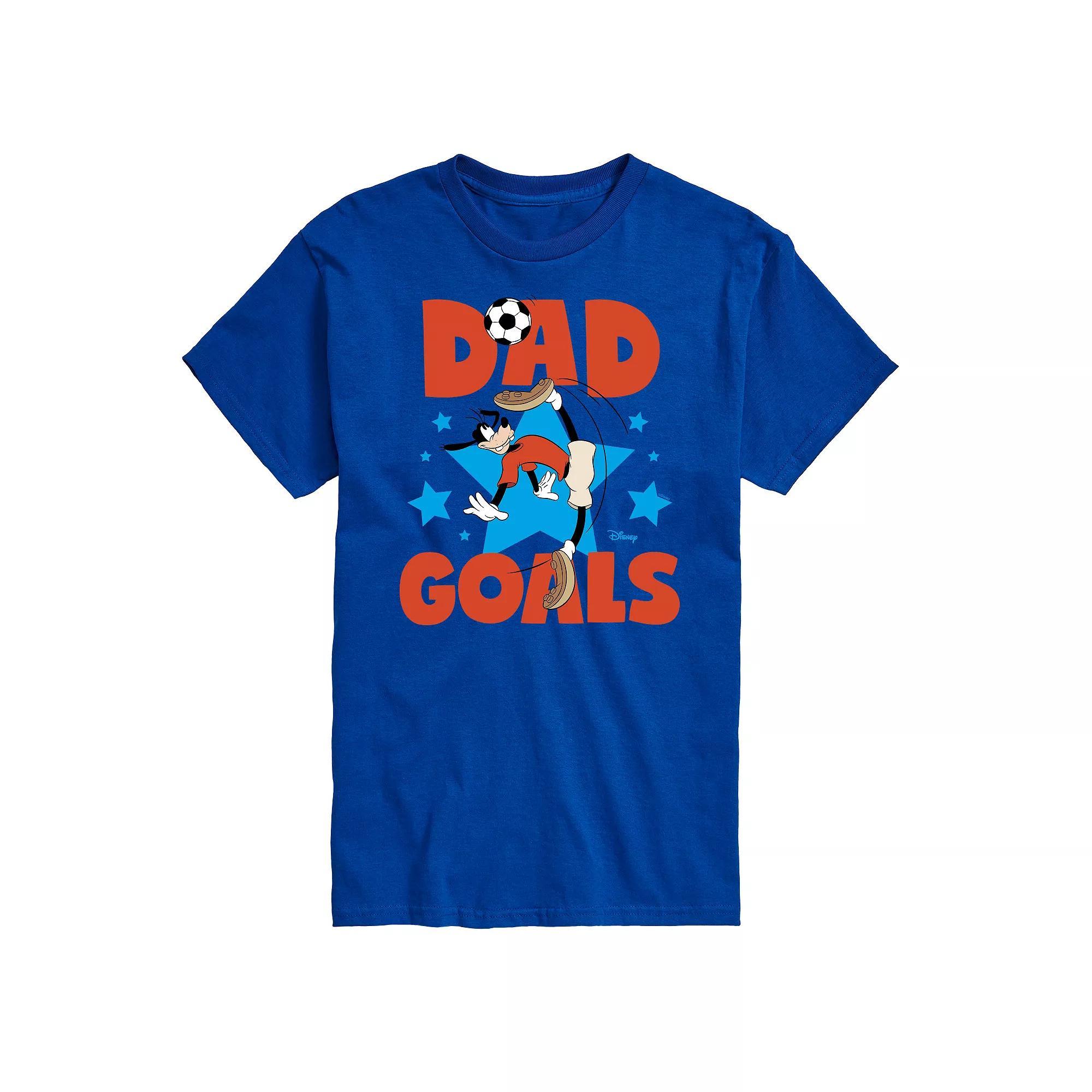 Disney's Goofy Big & Tall Dad Goals Graphic Tee, Men's, Size: 5XB, Royal Blue Product Image