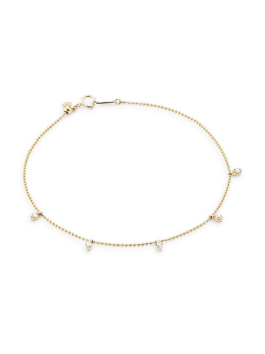 Womens 14K Yellow Gold & 0.20 TCW Diamond Bracelet Product Image