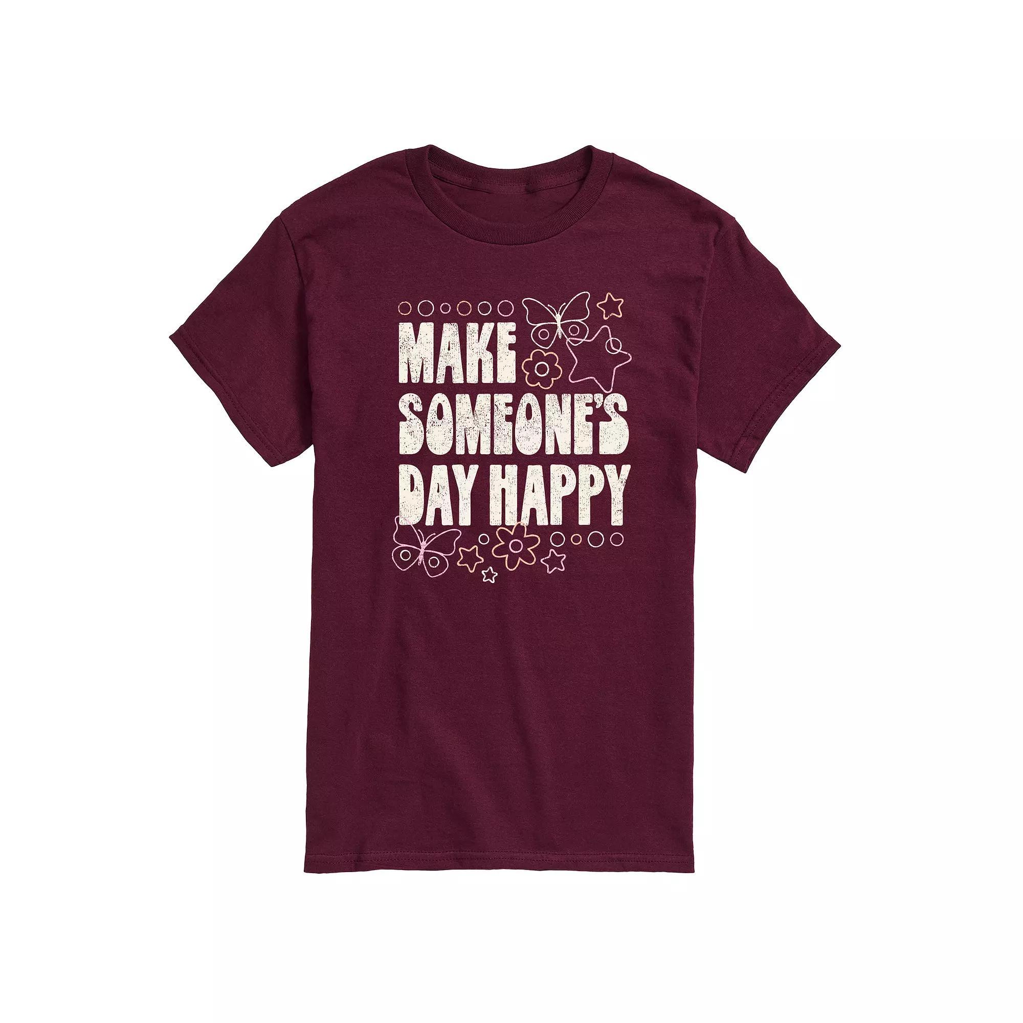 Men's Make Someone's Day Happy Graphic Tee, Size: Large, Red Product Image