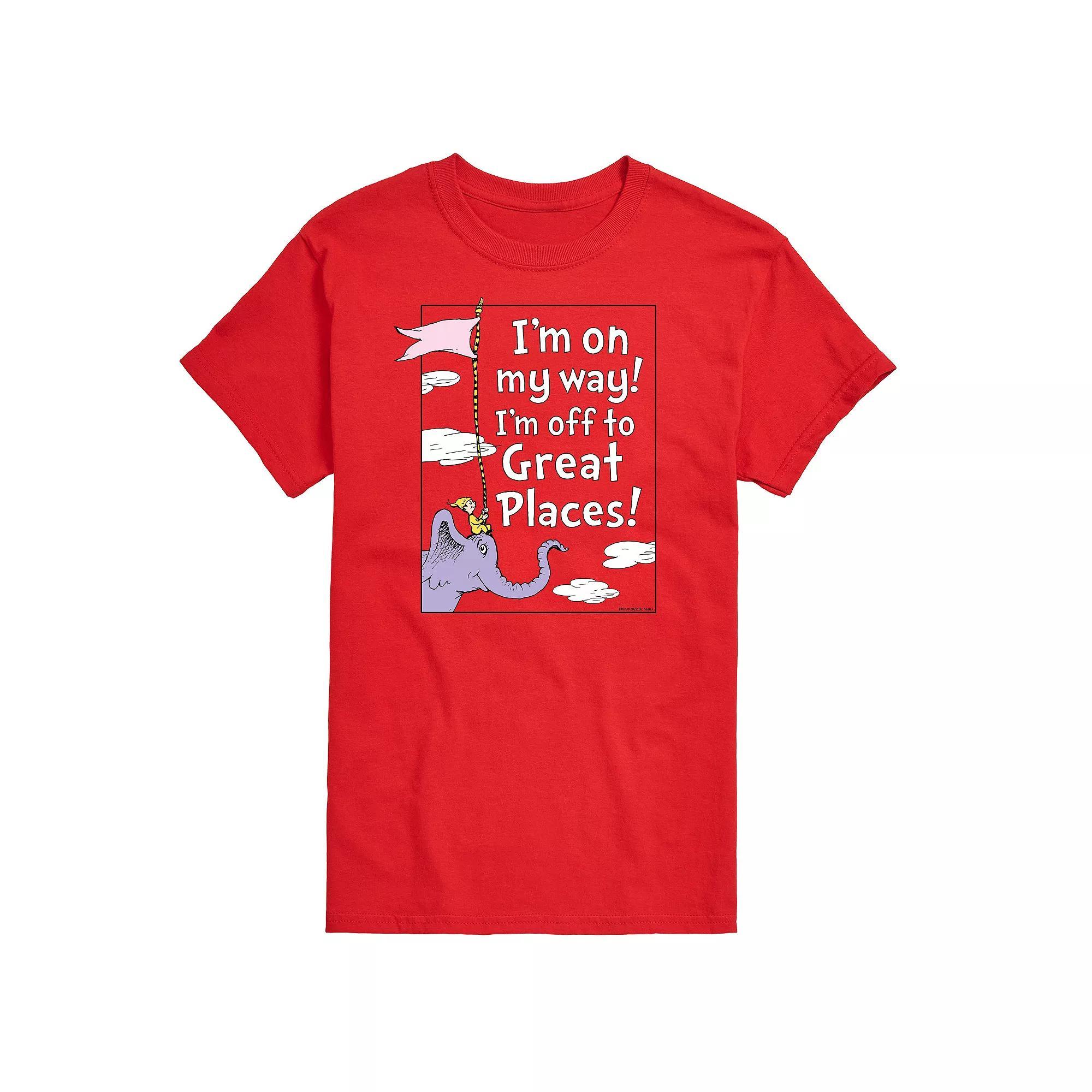 Big & Tall Dr. Seuss On My Way Tee, Men's, Size: XXL Tall, Red Product Image