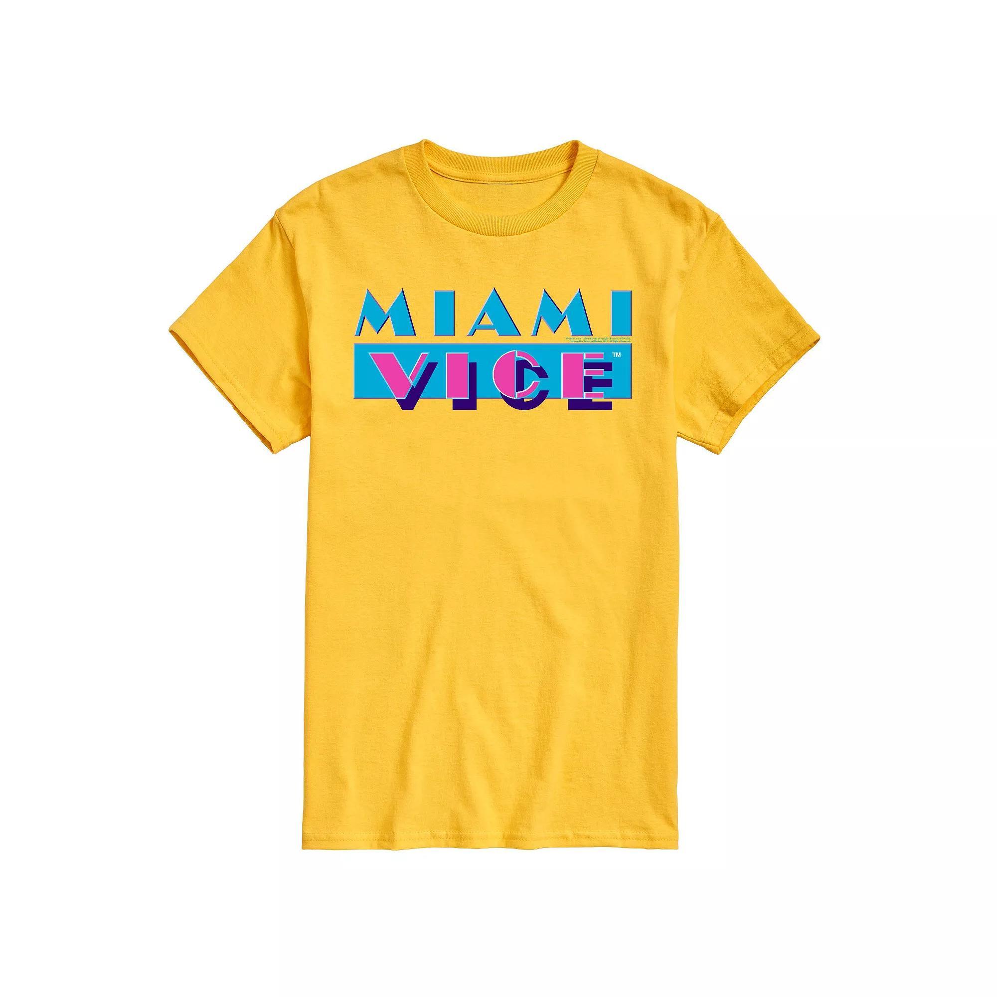 Men's Miami Vice Logo Tee, Size: Large, Yellow Product Image