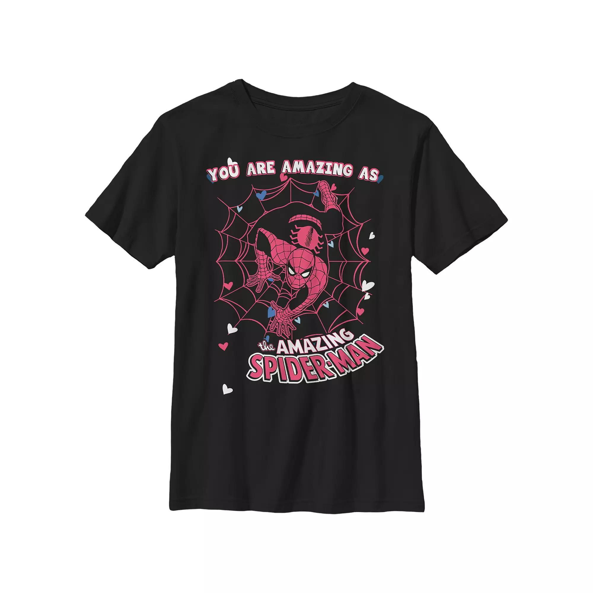 Boys 8-20 Husky Marvel Spider-Man You're As Amazing As The Amazing Spider-Man Graphic Tee, Boy's,  Product Image