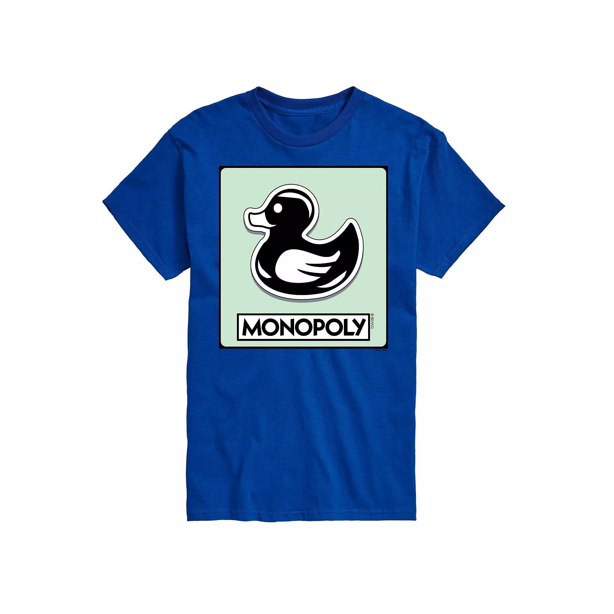 Men's Monopoly Duck Token Graphic Tee, Size: Medium, Blue Product Image