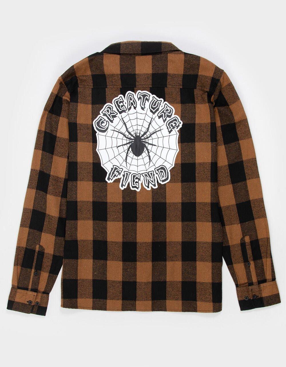 CREATURE Web Mens Flannel - BLACK/BROWN Product Image
