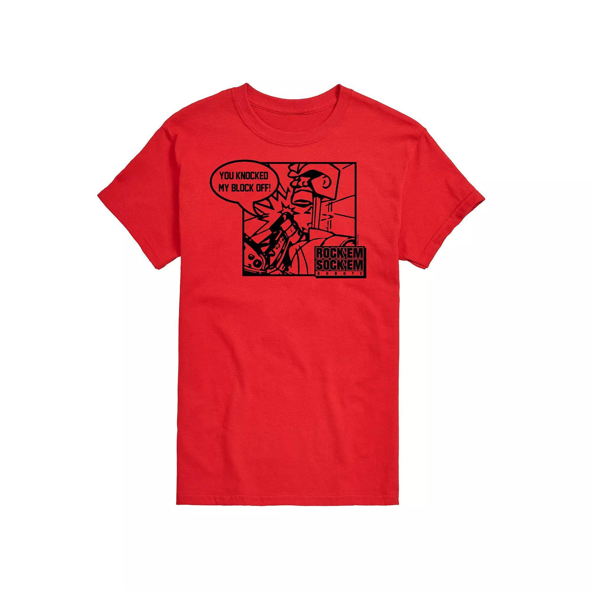 Big & Tall Rock Em Sock Em Knock Block Tee, Men's,  Product Image