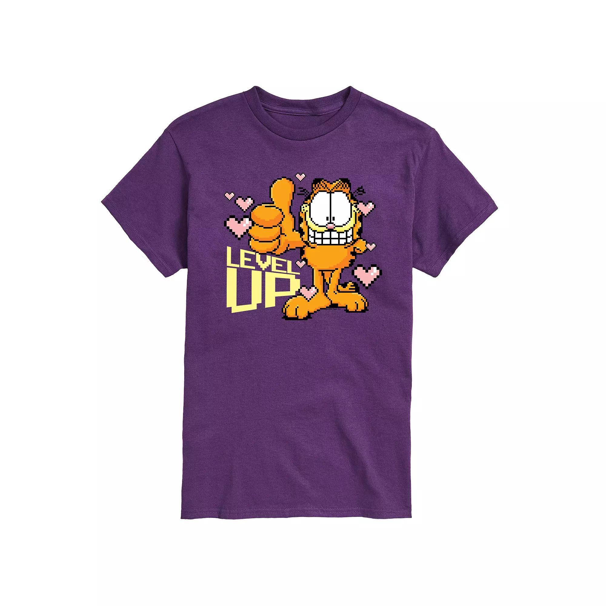 Men's Garfield Level Up Your Life Graphic Tee, Size: XL, Blue Product Image