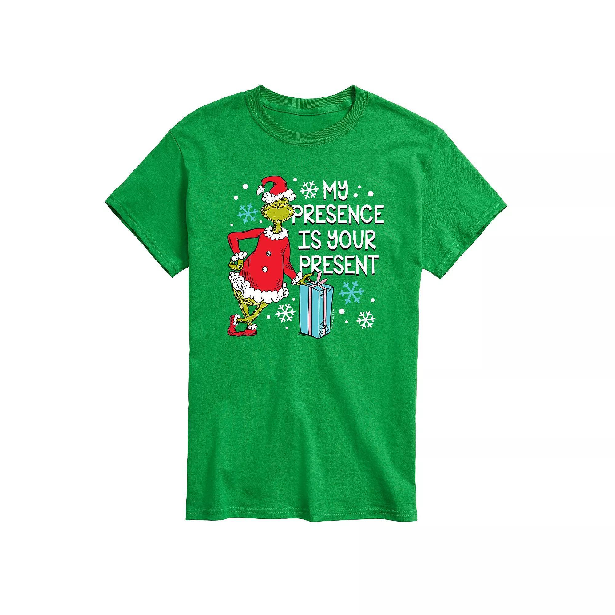 Men's Dr. Seuss Grinch My Presence Is Your Present Tee,  Product Image