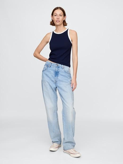 Modern Rib Halter Tank Top Product Image