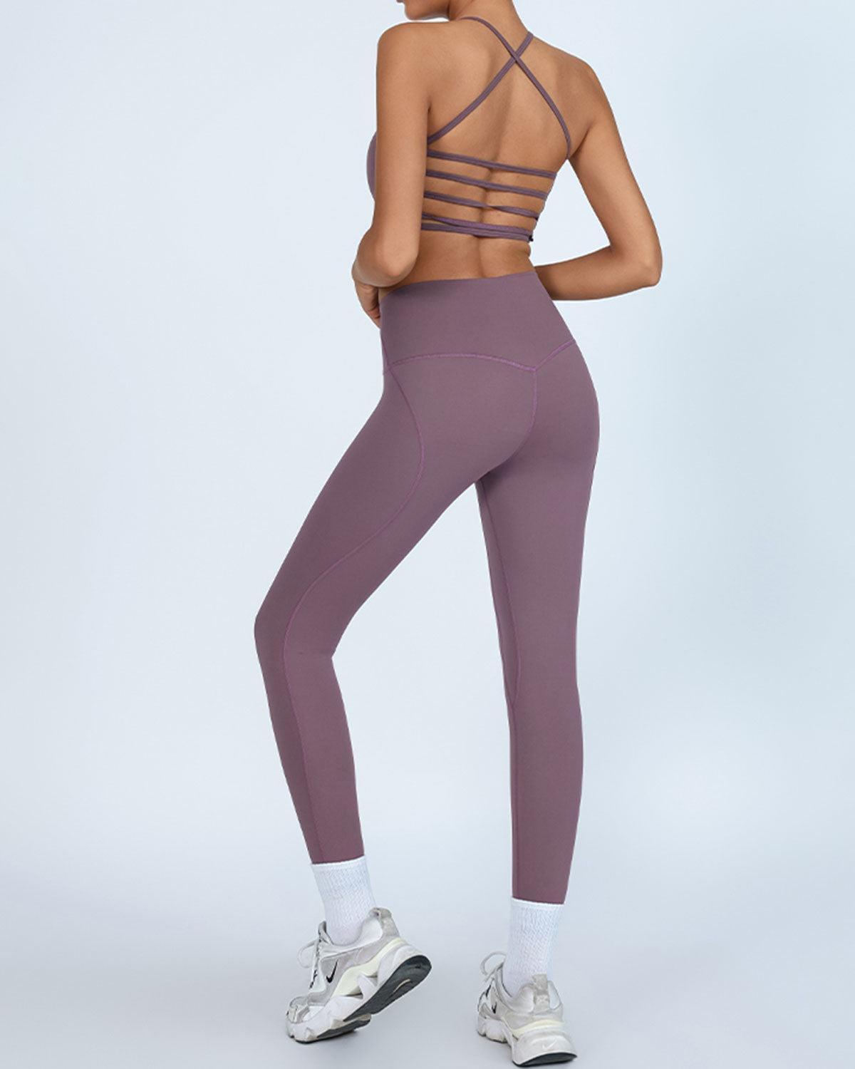 Purple High Stretch Yoga Leggings Product Image