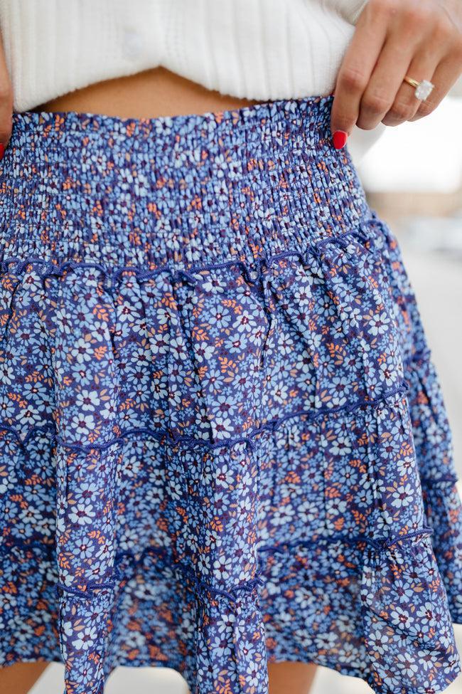 Through The Garden Mauve Floral Mini Skort Product Image