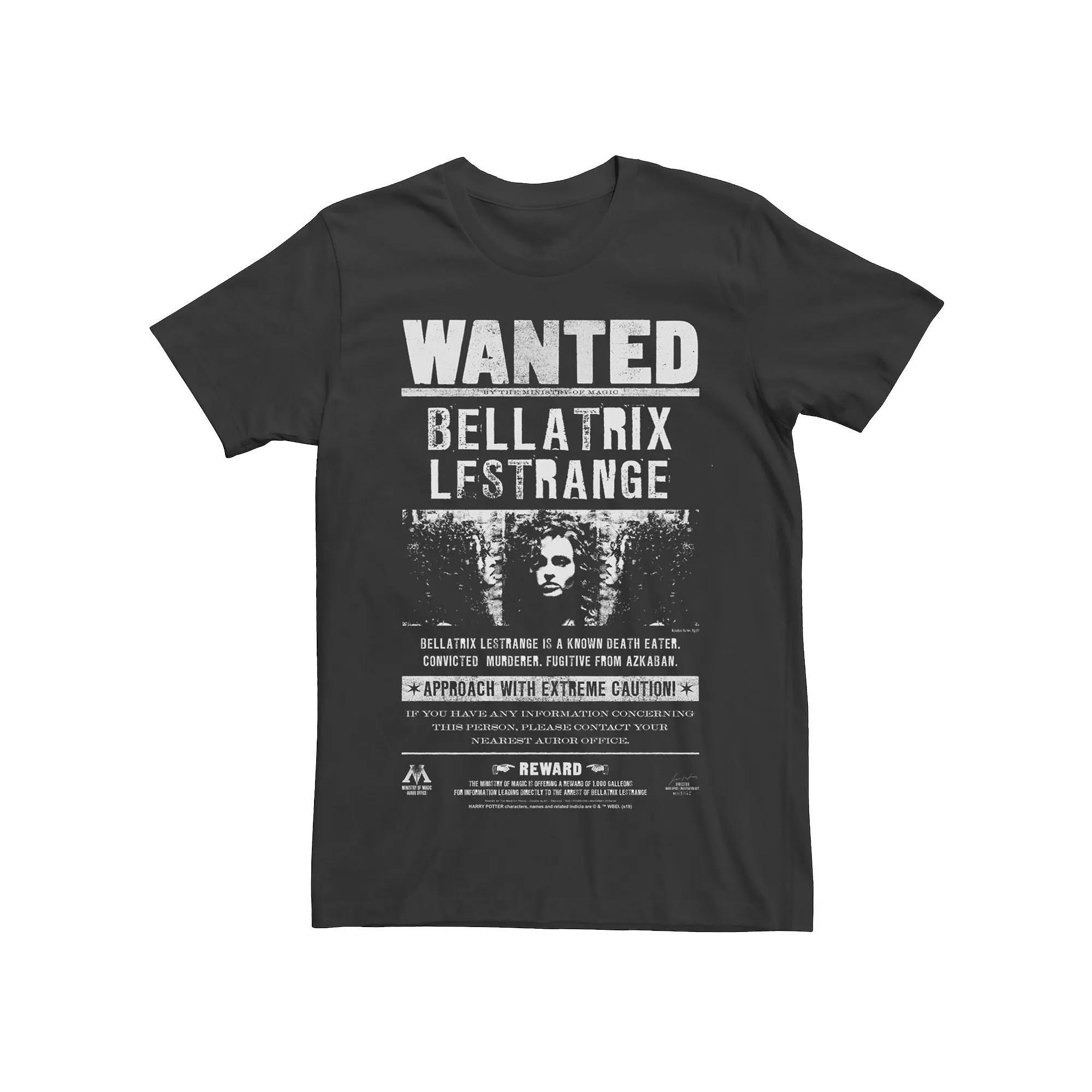 Men's Harry Potter Bellatrix Lestrange Wanted Poster Graphic Tee, Size: XXL, Black Product Image