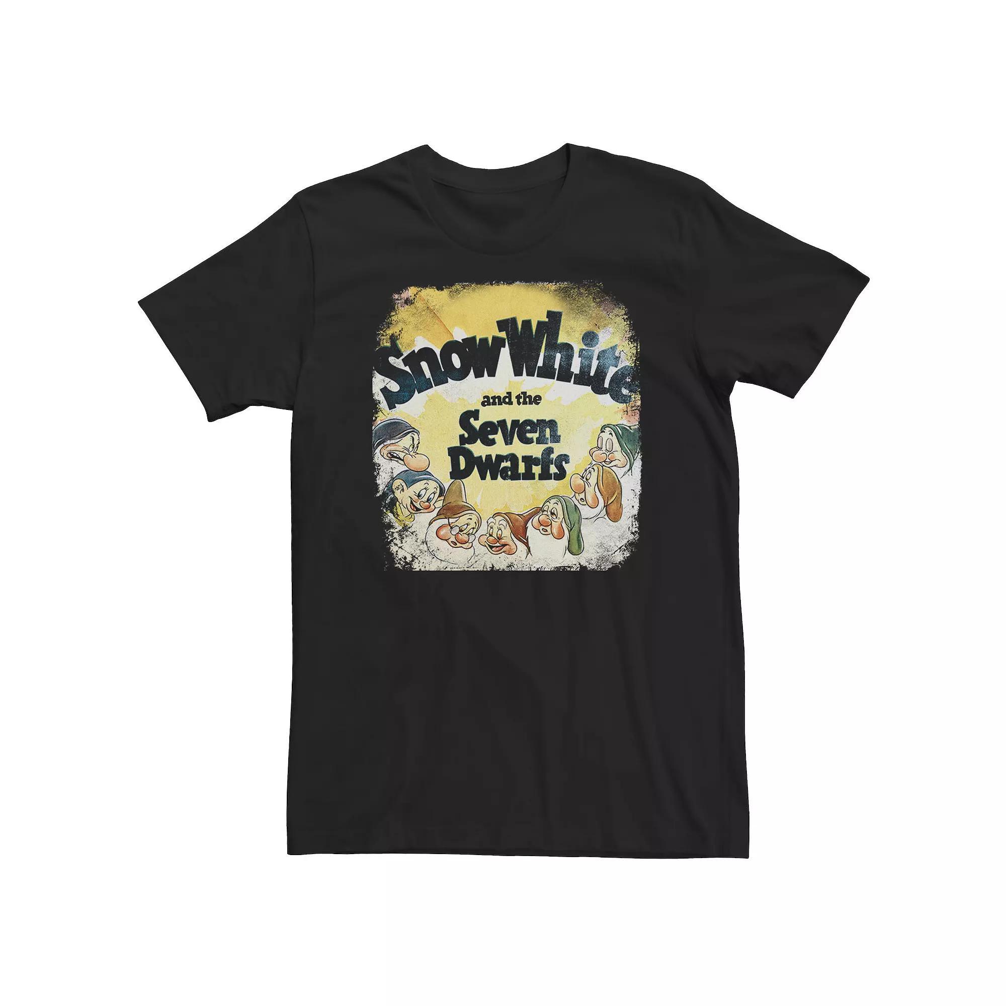 Big & Tall Disney Snow White & The Seven Dwarfs Vintage Cover Tee, Men's, Size: 5XL, Black Product Image