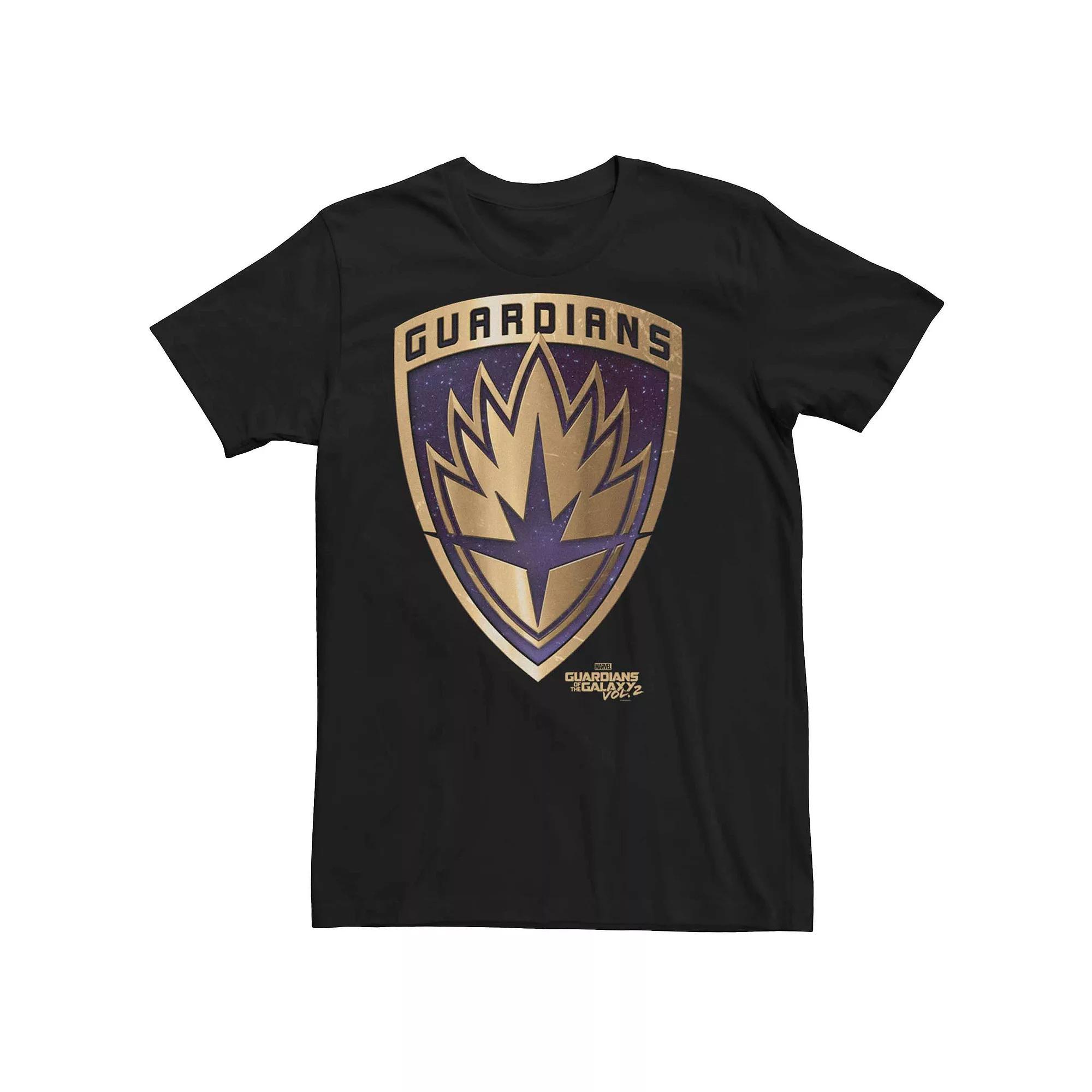 Men's Marvel Guardians Of The Galaxy Space Shield Logo Tee, Size: XL, Black Product Image