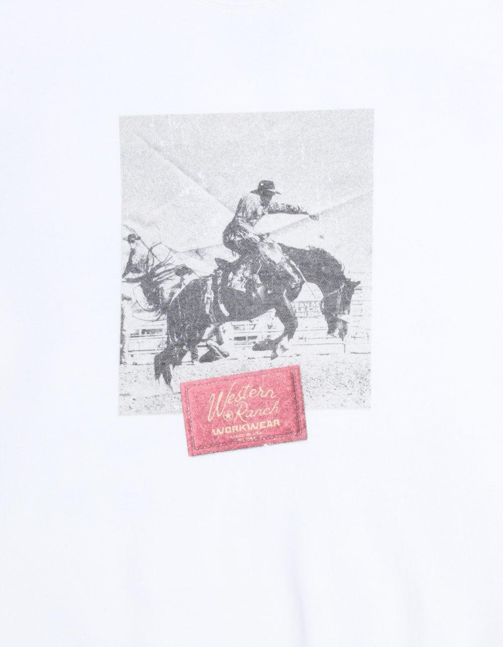 COULD'VE BEEN Not My First Rodeo Mens Crewneck Sweatshirt - WHITE Product Image