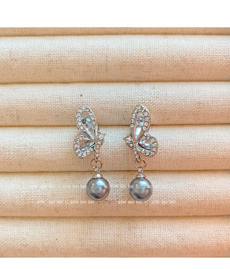 Wing CZ Ball Drop Earring Product Image